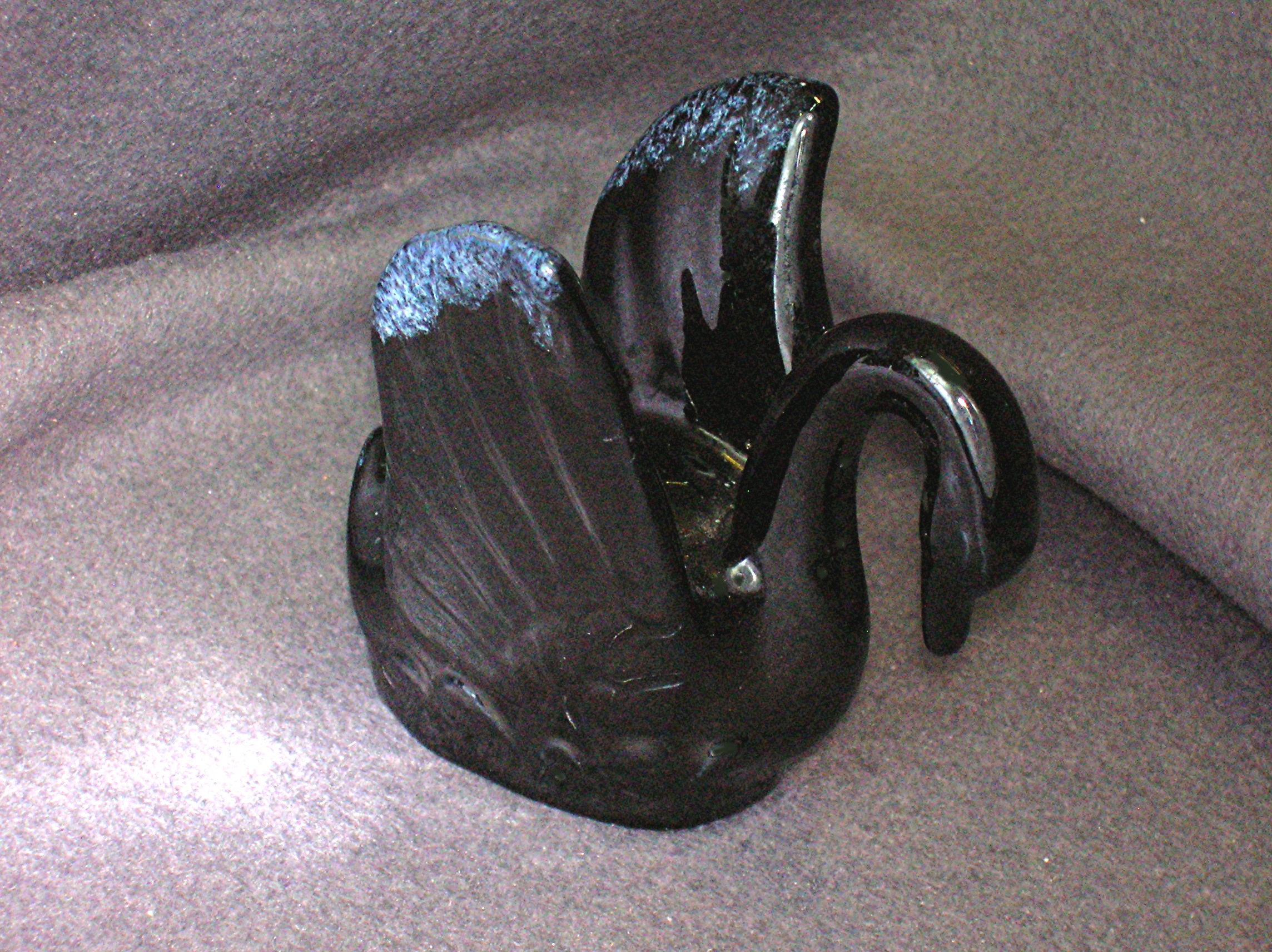 Van Briggle Black Swan 3 5/8 inches tall