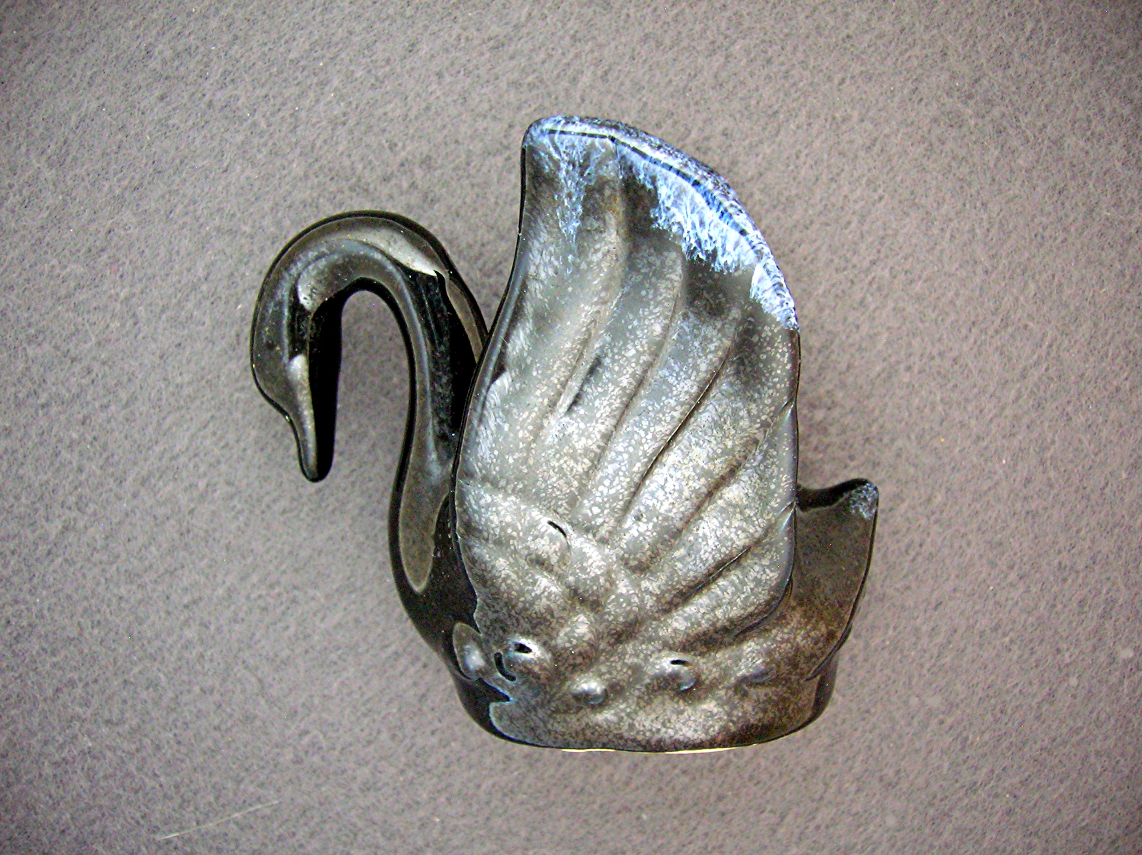 Van Briggle Black Swan 3 5/8 inches tall
