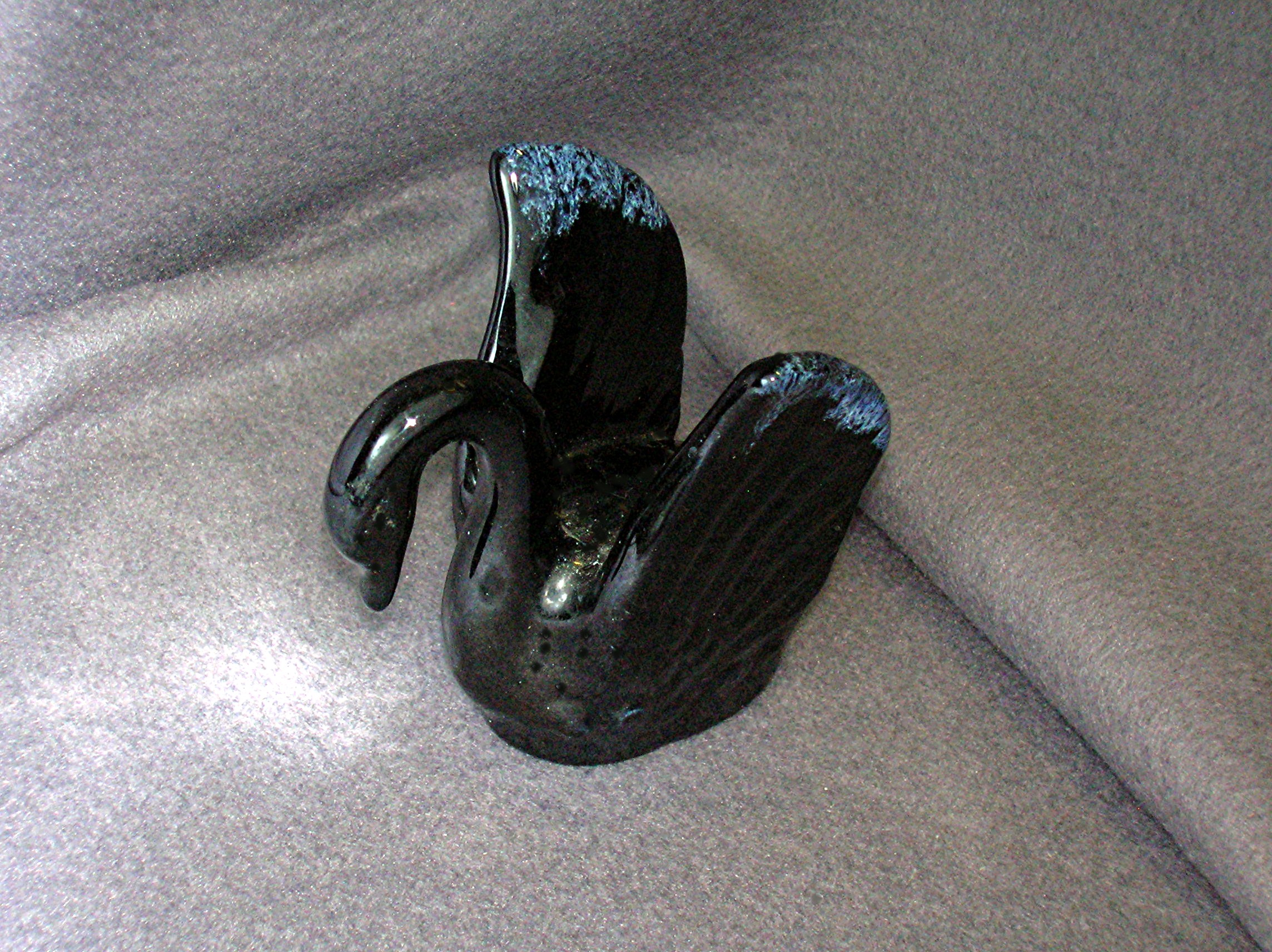 Van Briggle Black Swan 3 5/8 inches tall
