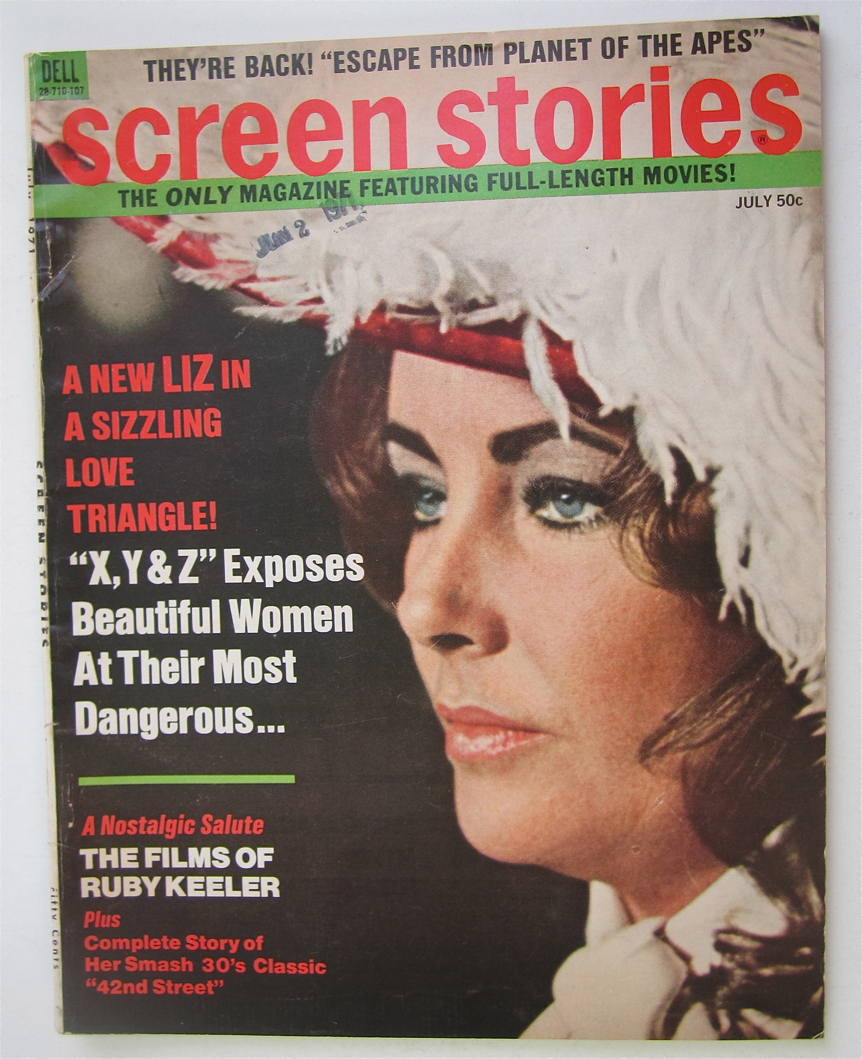 Screen Stories Magazine July 1971 Elizabeth Taylor