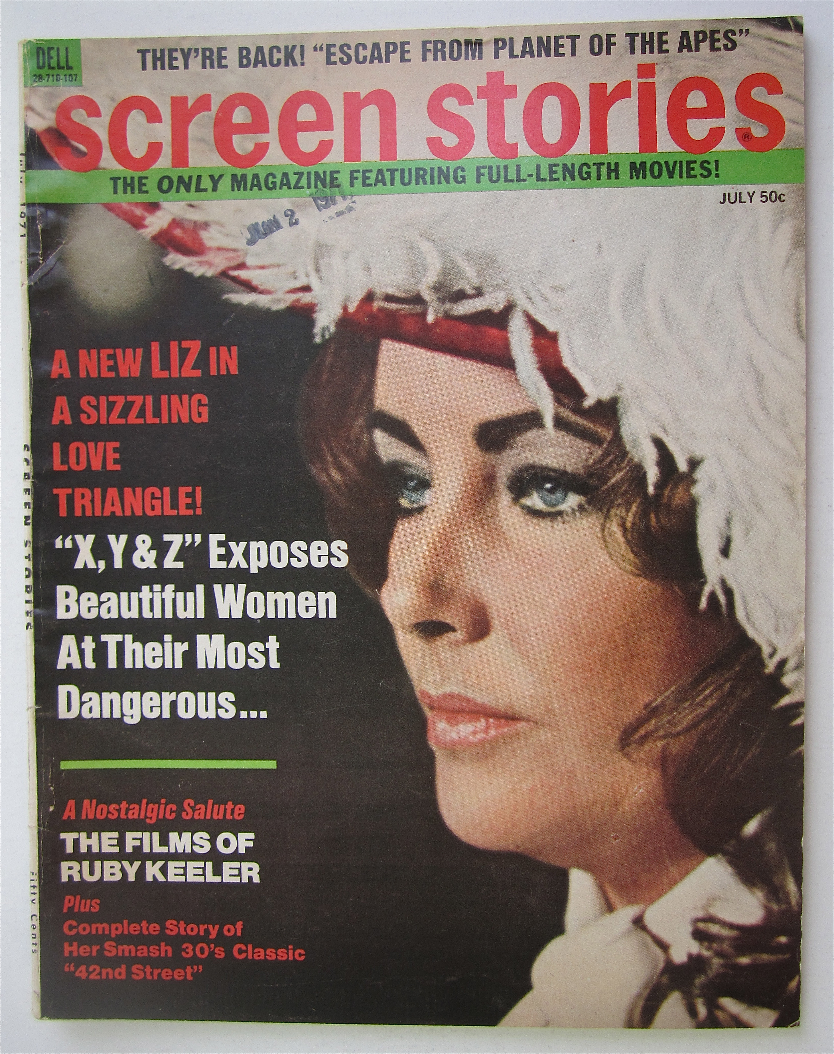 Screen Stories Magazine July 1971 Elizabeth Taylor