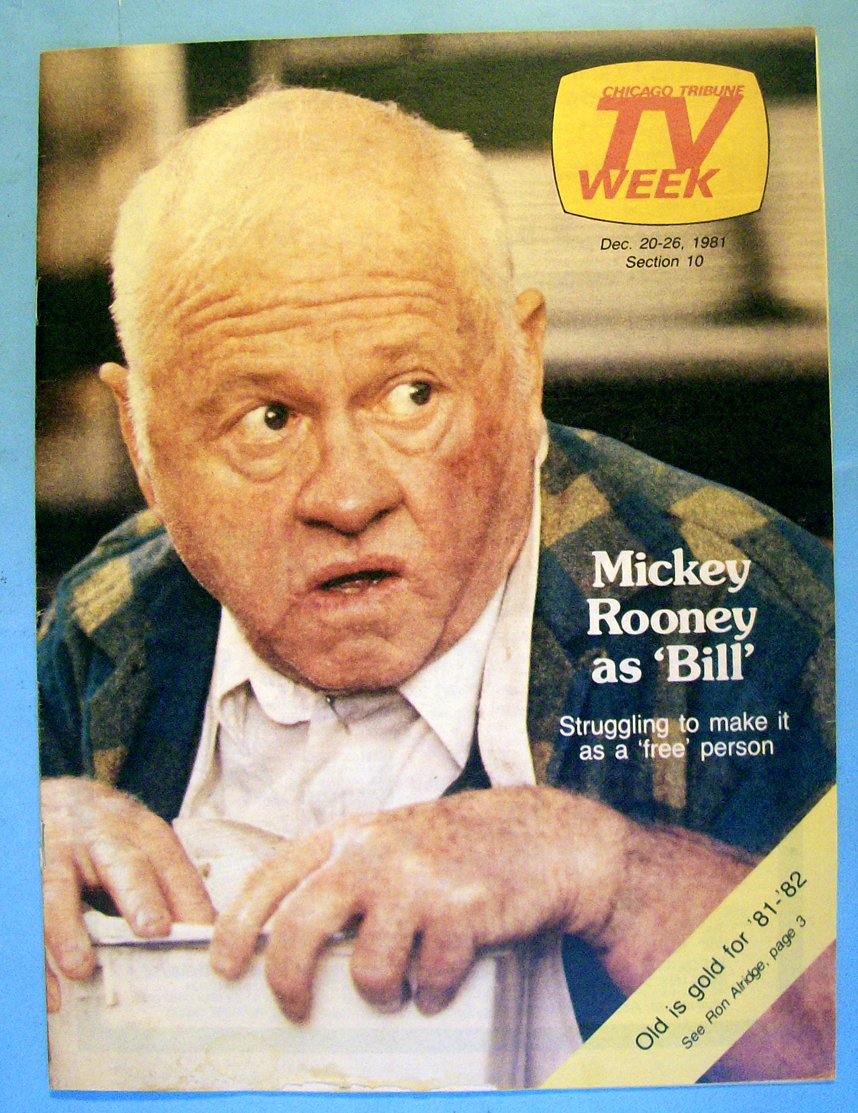 TV Week December 20-26, 1981 Mickey Rooney  as Bill