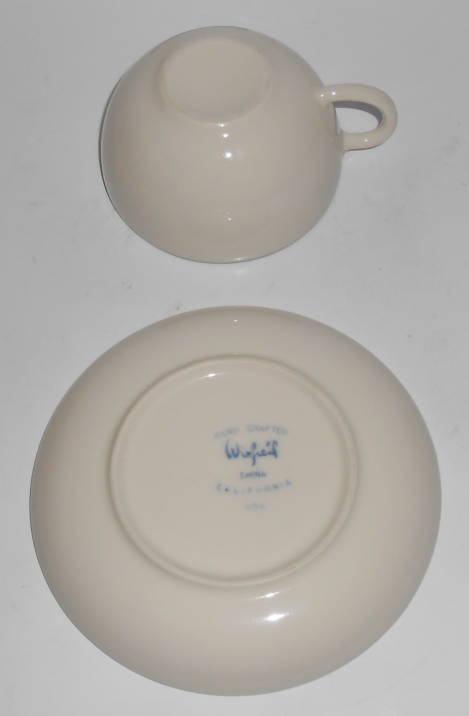 Winfield China Pottery Dragon Flower Cup & Saucer Set