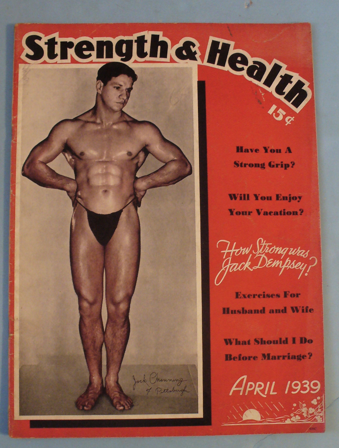 Strength & Health Magazine April 1939  Jack Channing