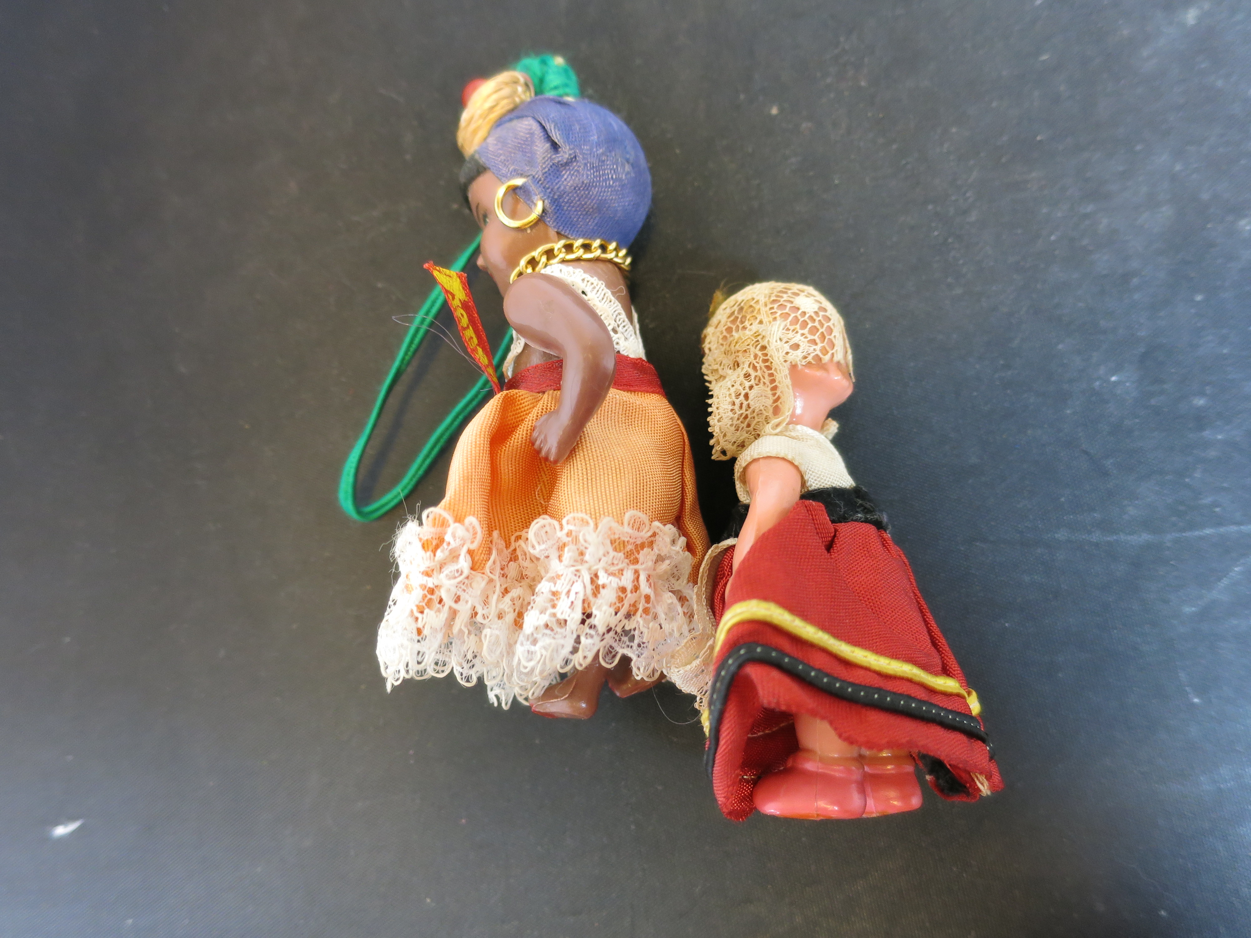 Vintage Hard Plastic Doll 1950s pair 3 and 4 inch dolls