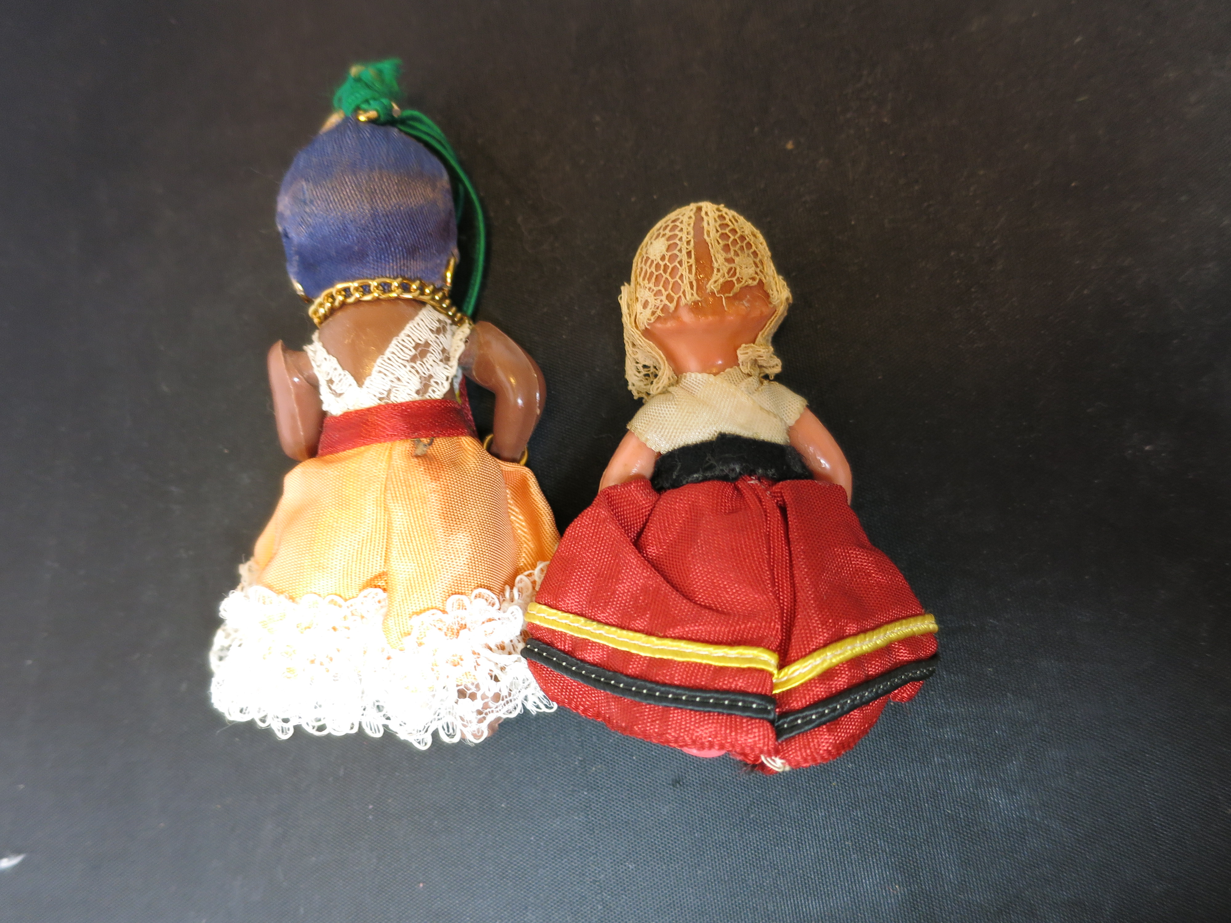 Vintage Hard Plastic Doll 1950s pair 3 and 4 inch dolls