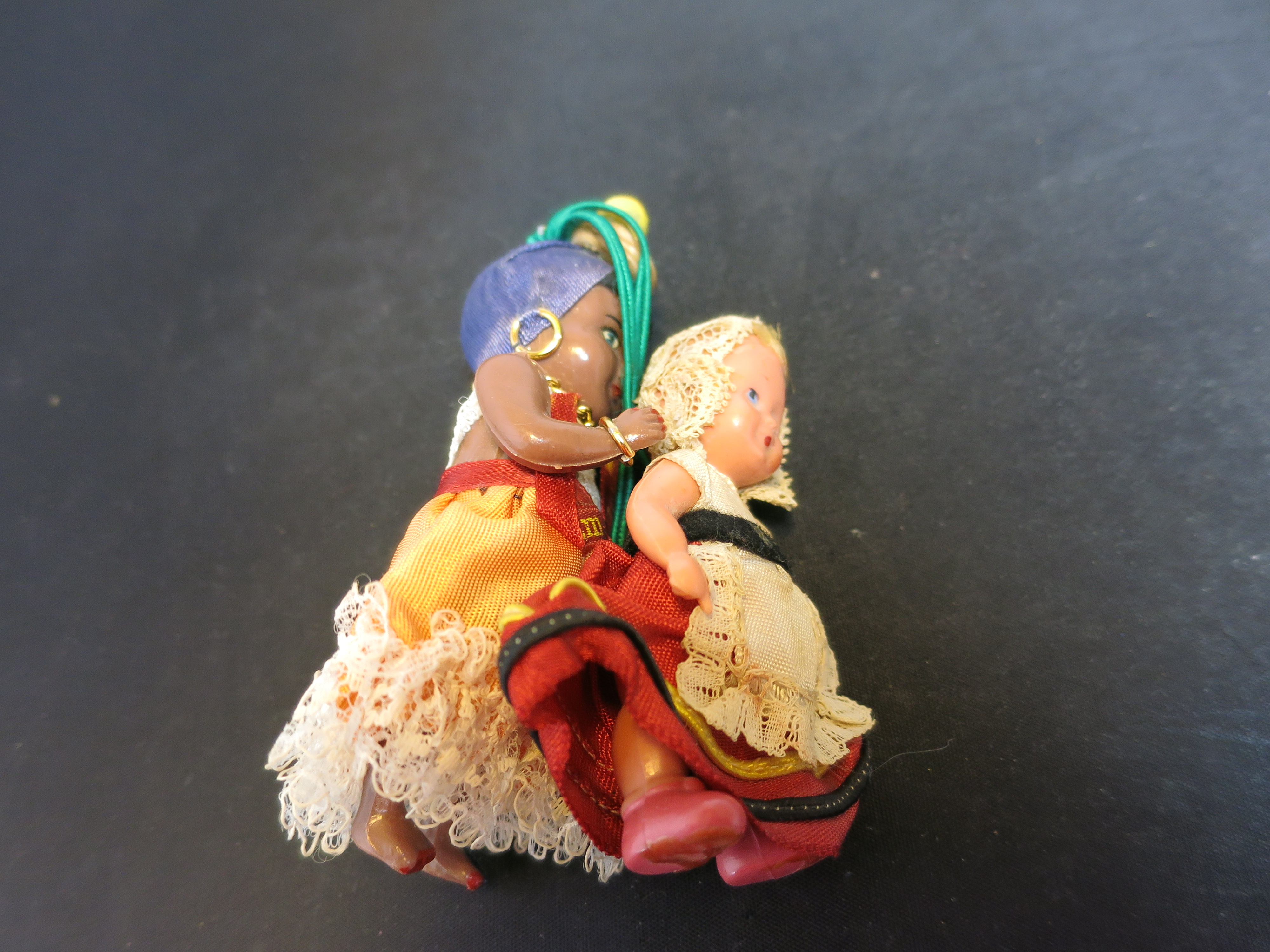 Vintage Hard Plastic Doll 1950s pair 3 and 4 inch dolls