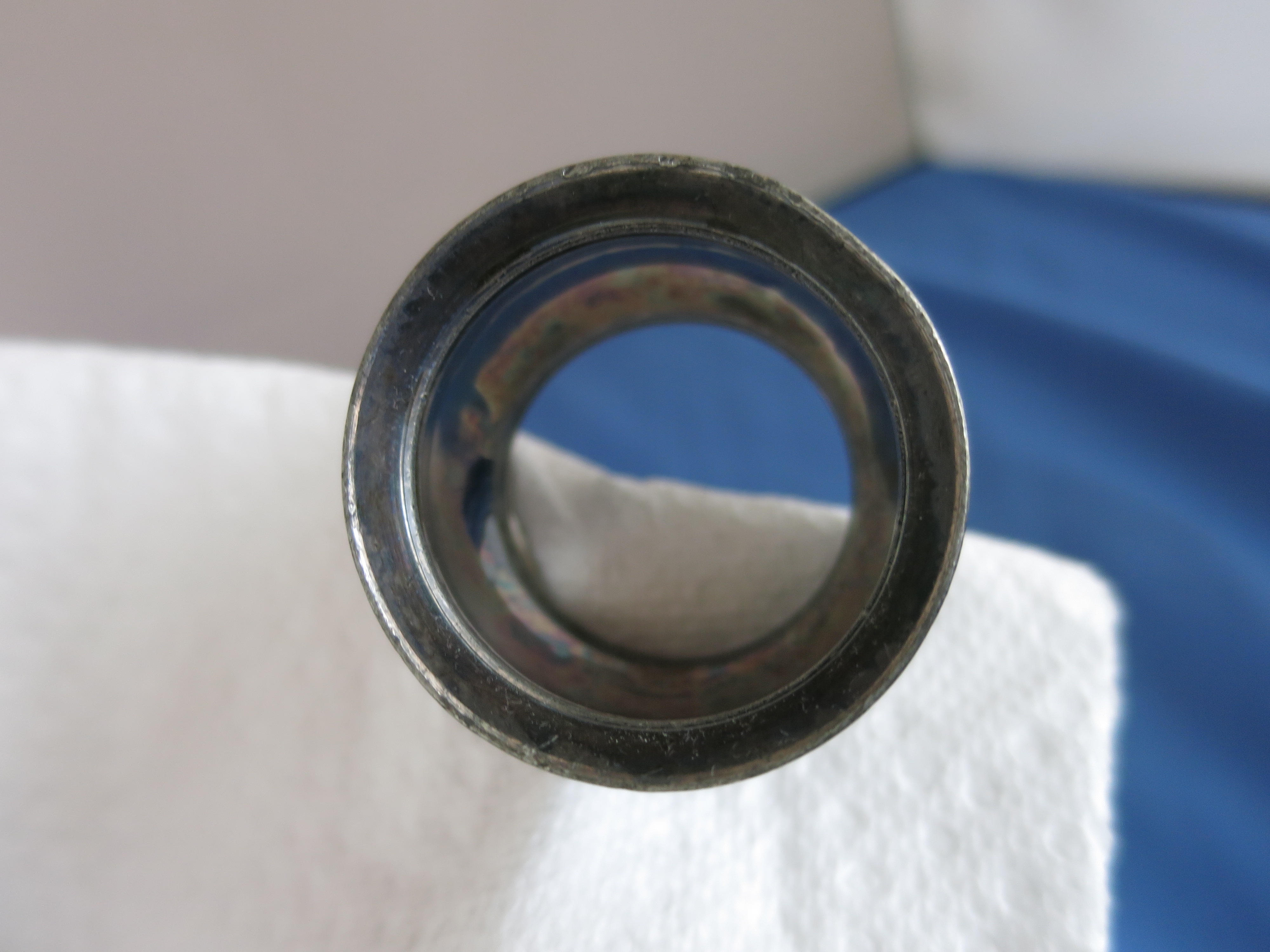 Antique Sterling Silver Napkin Ring Monogrammed Lyle