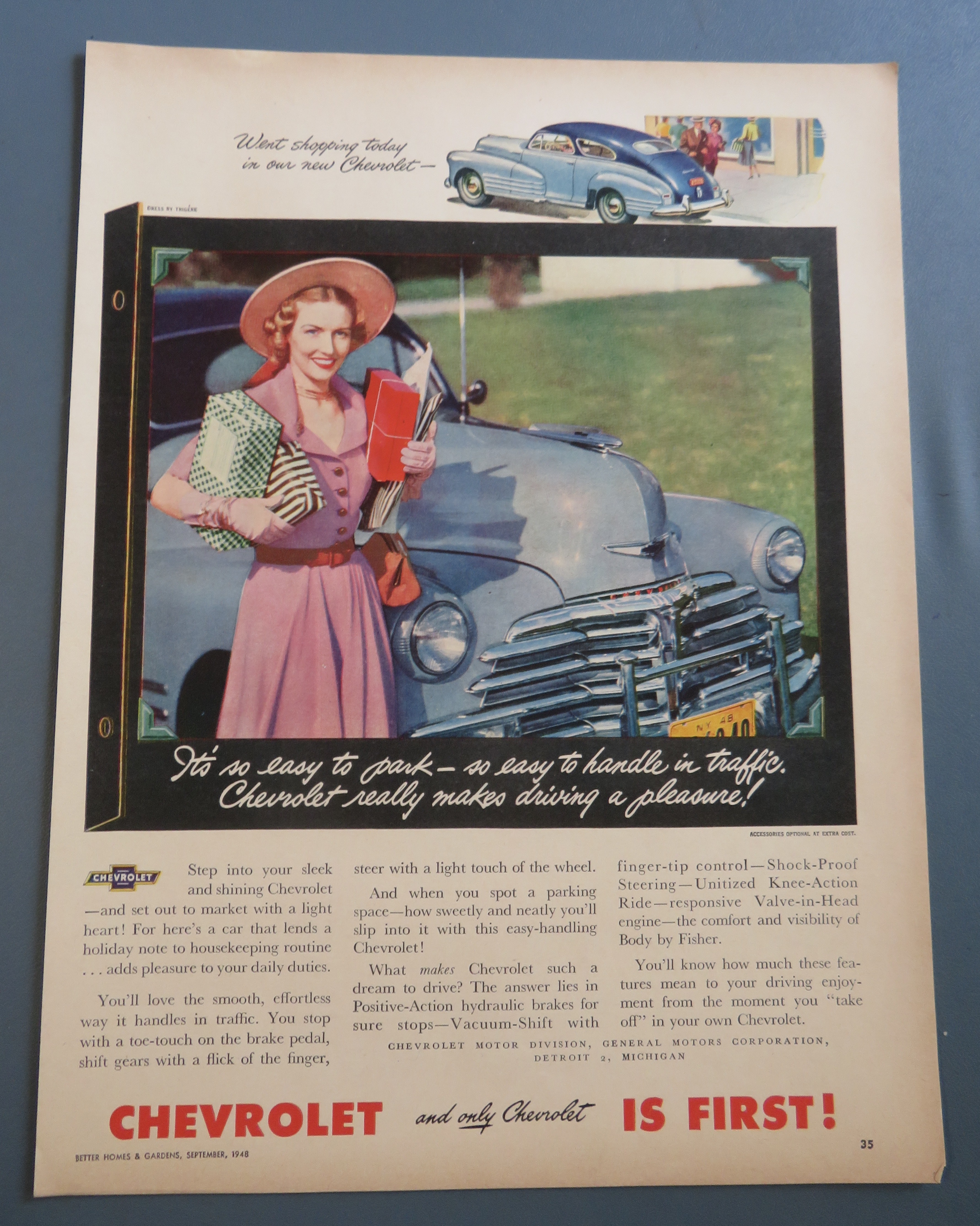 1948 Chevrolet Automobile with Chevrolet Is First