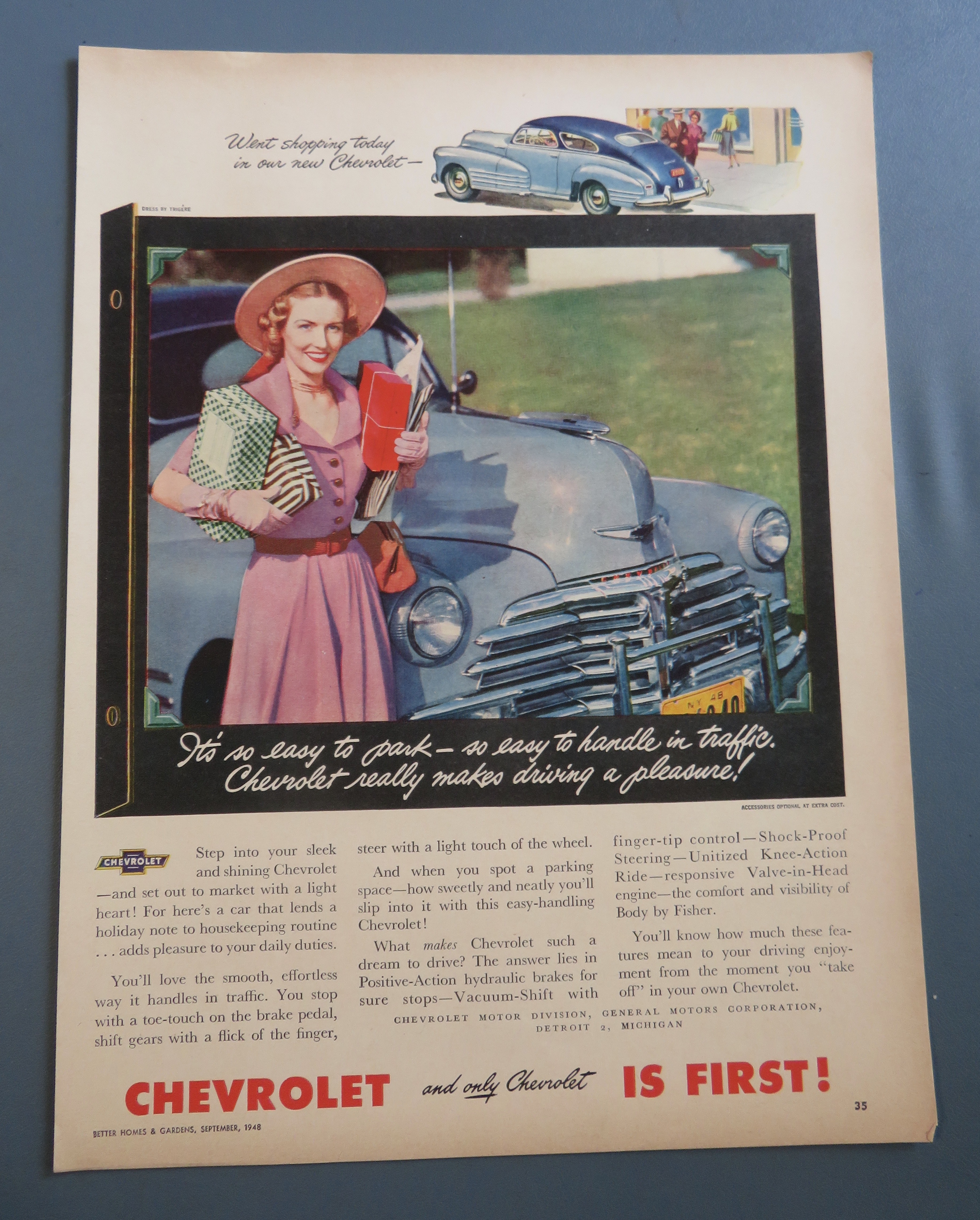 1948 Chevrolet Automobile with Chevrolet Is First
