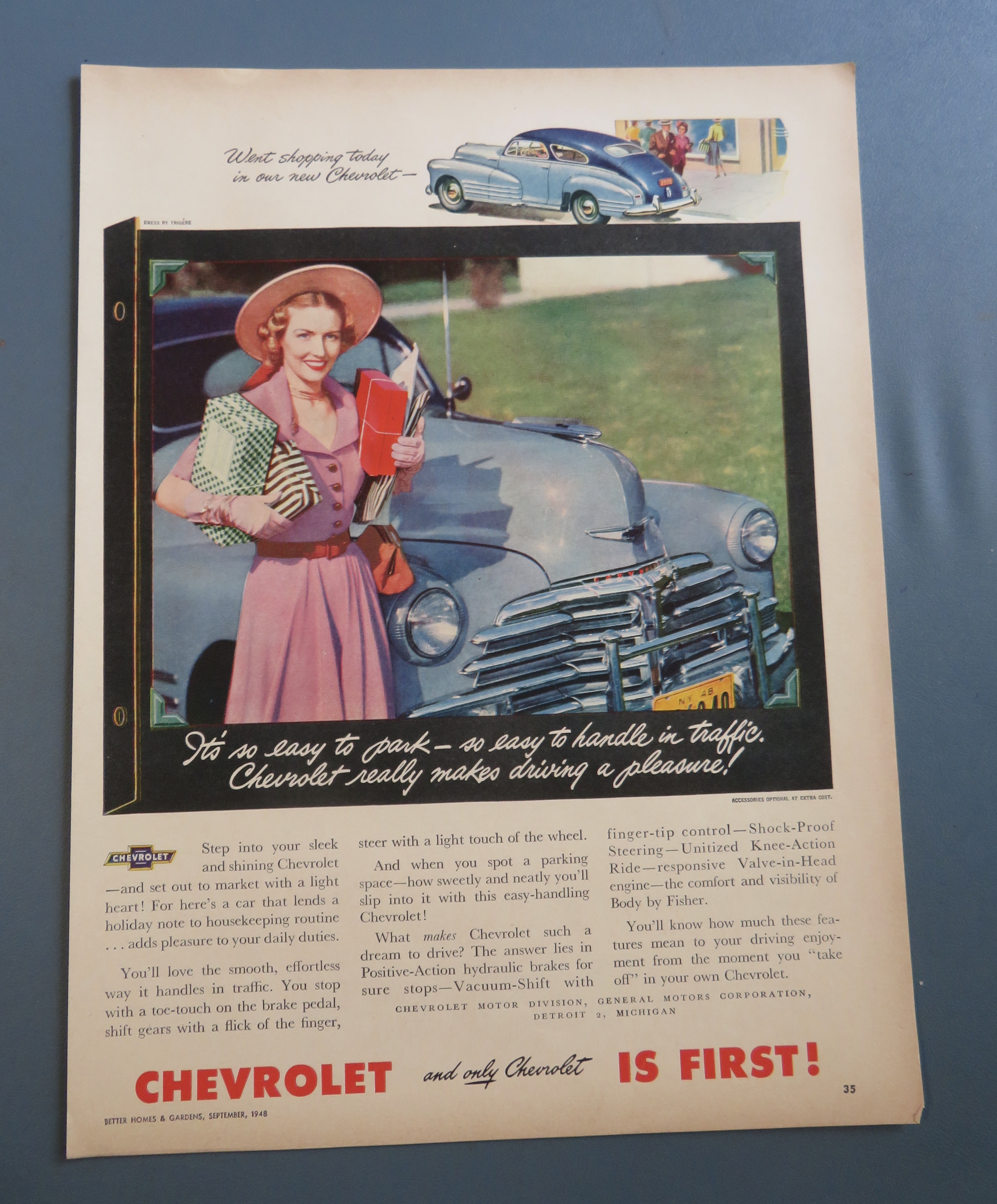 1948 Chevrolet Automobile with Chevrolet Is First