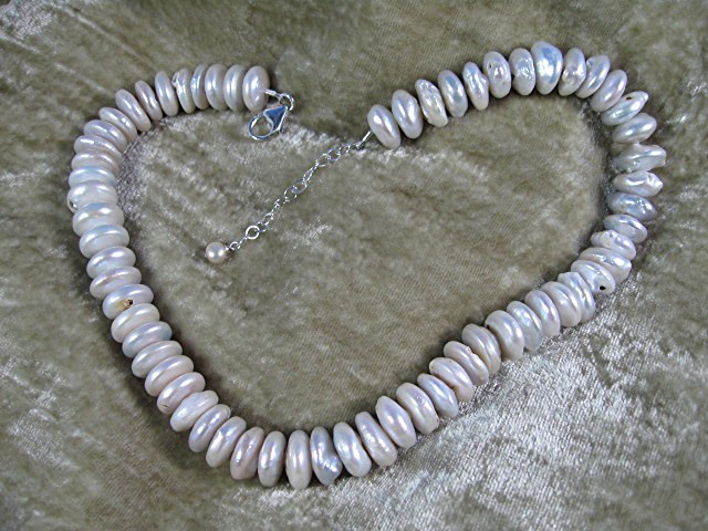 Coin Pearl Lustrous Creamy White Necklace