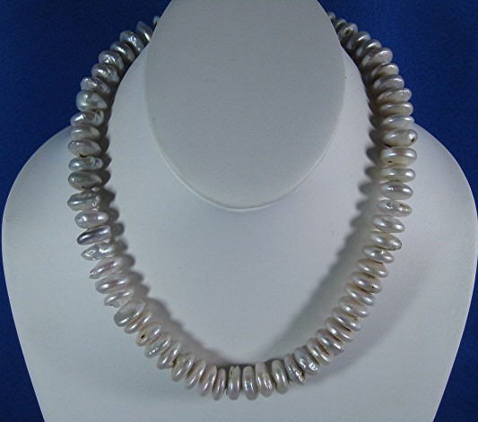 Coin Pearl Lustrous Creamy White Necklace