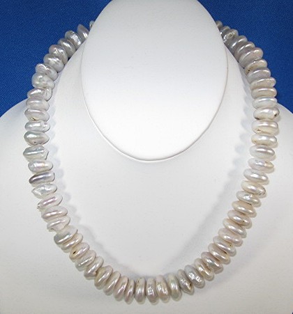 Coin Pearl Lustrous Creamy White Necklace