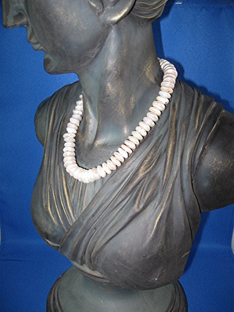 Coin Pearl Lustrous Creamy White Necklace