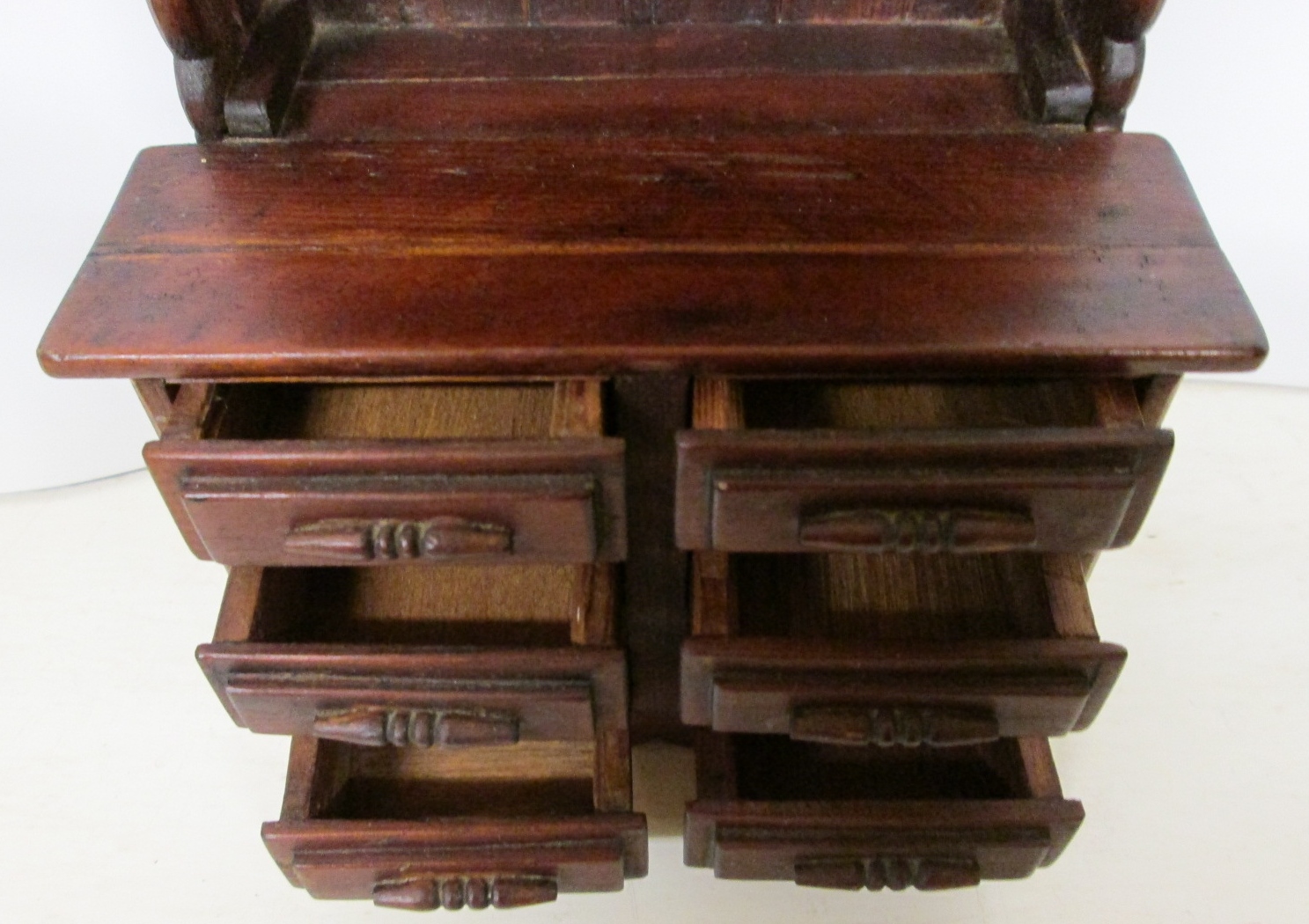 Folk Art Kitchen Cabinet Miniature Wood Medium Doll Size
