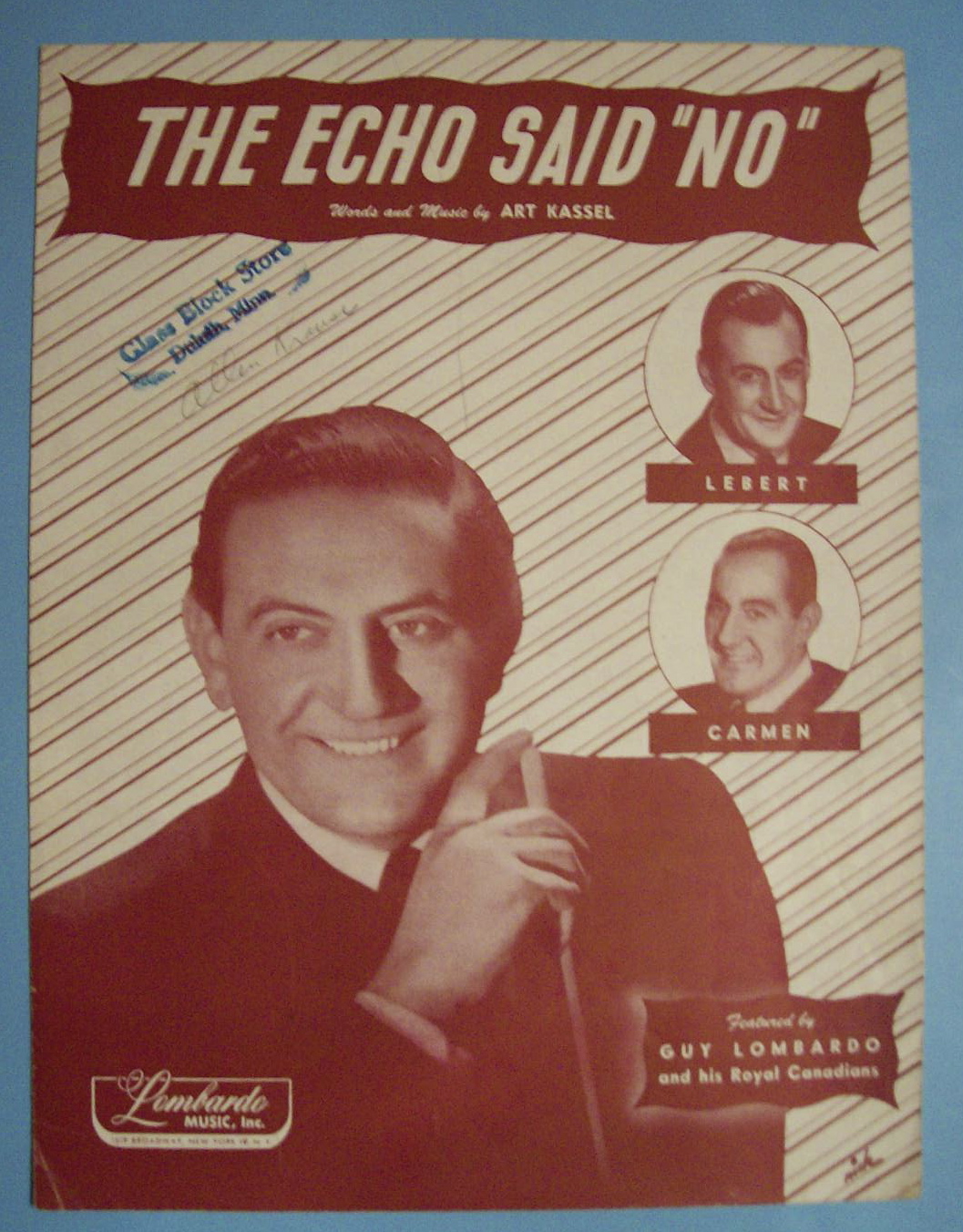 Sheet Music For 1947 The Echo Said No