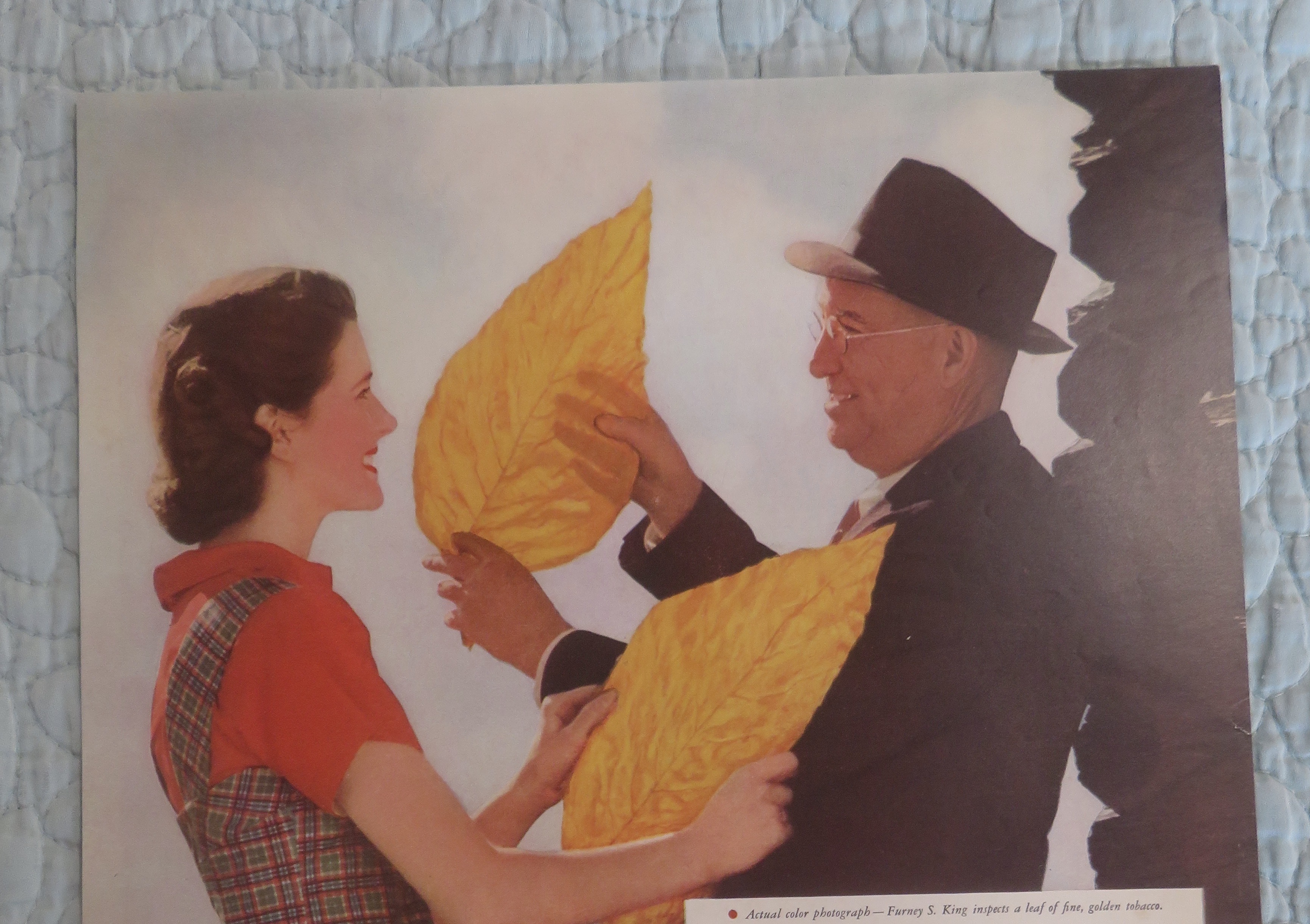 1941 Lucky Strike Cigarettes with Man & Woman & Leaf