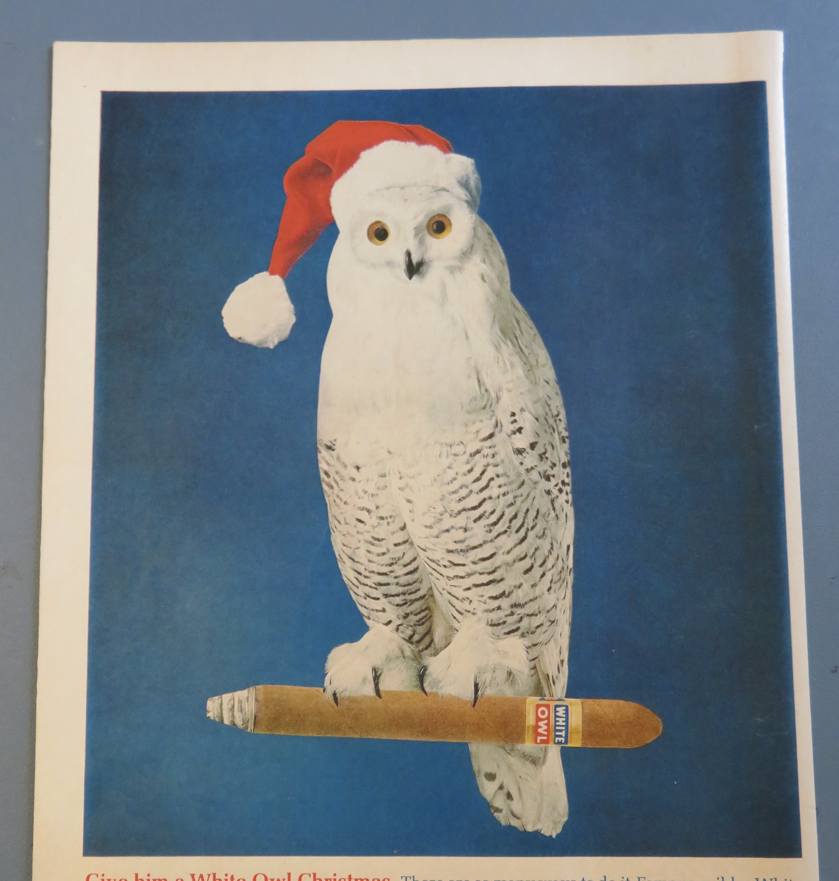 1961 White Owl Cigars with White Owl On Cigar