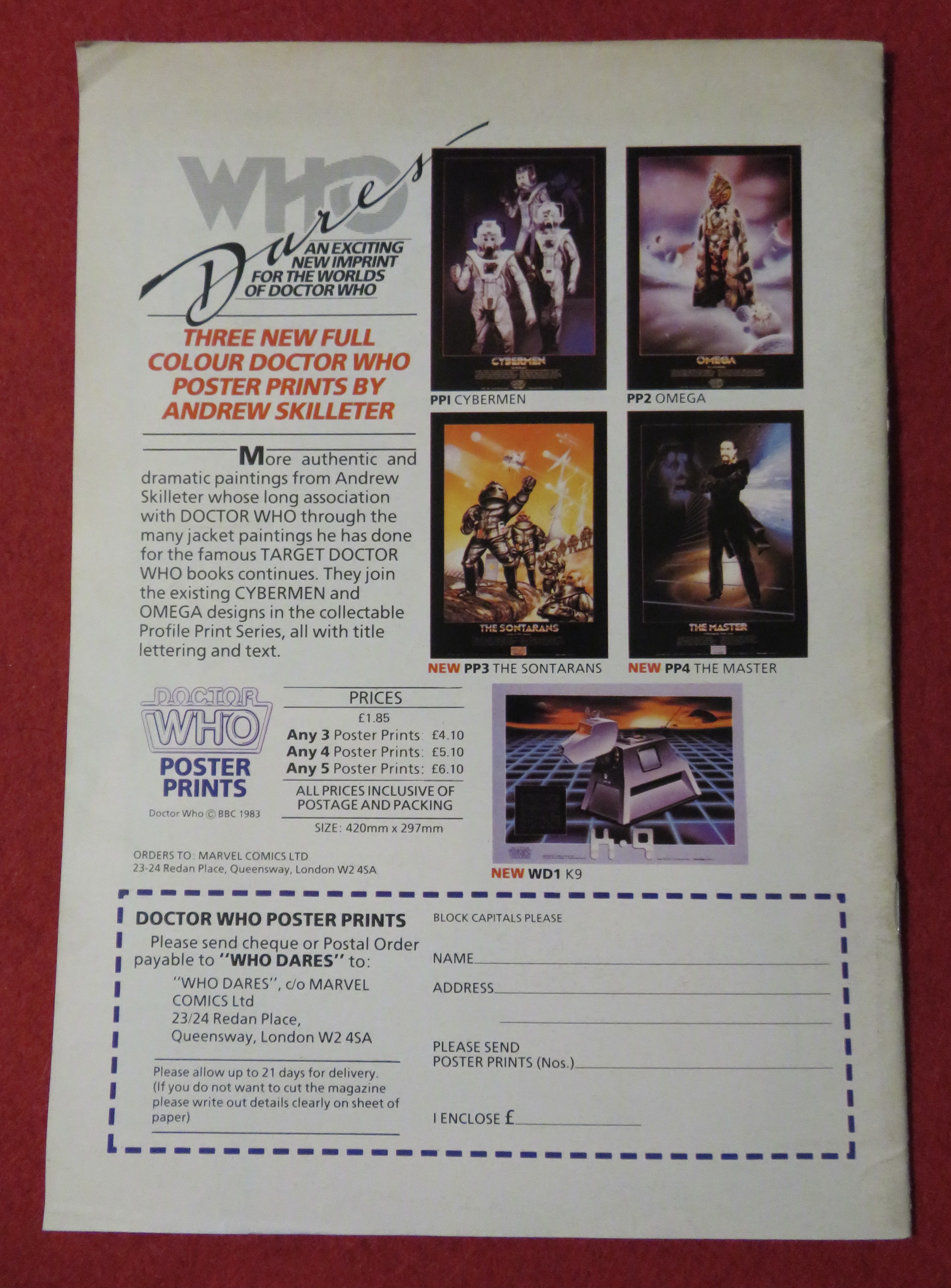 Doctor (Dr) Who Magazine 1984 Summer Special