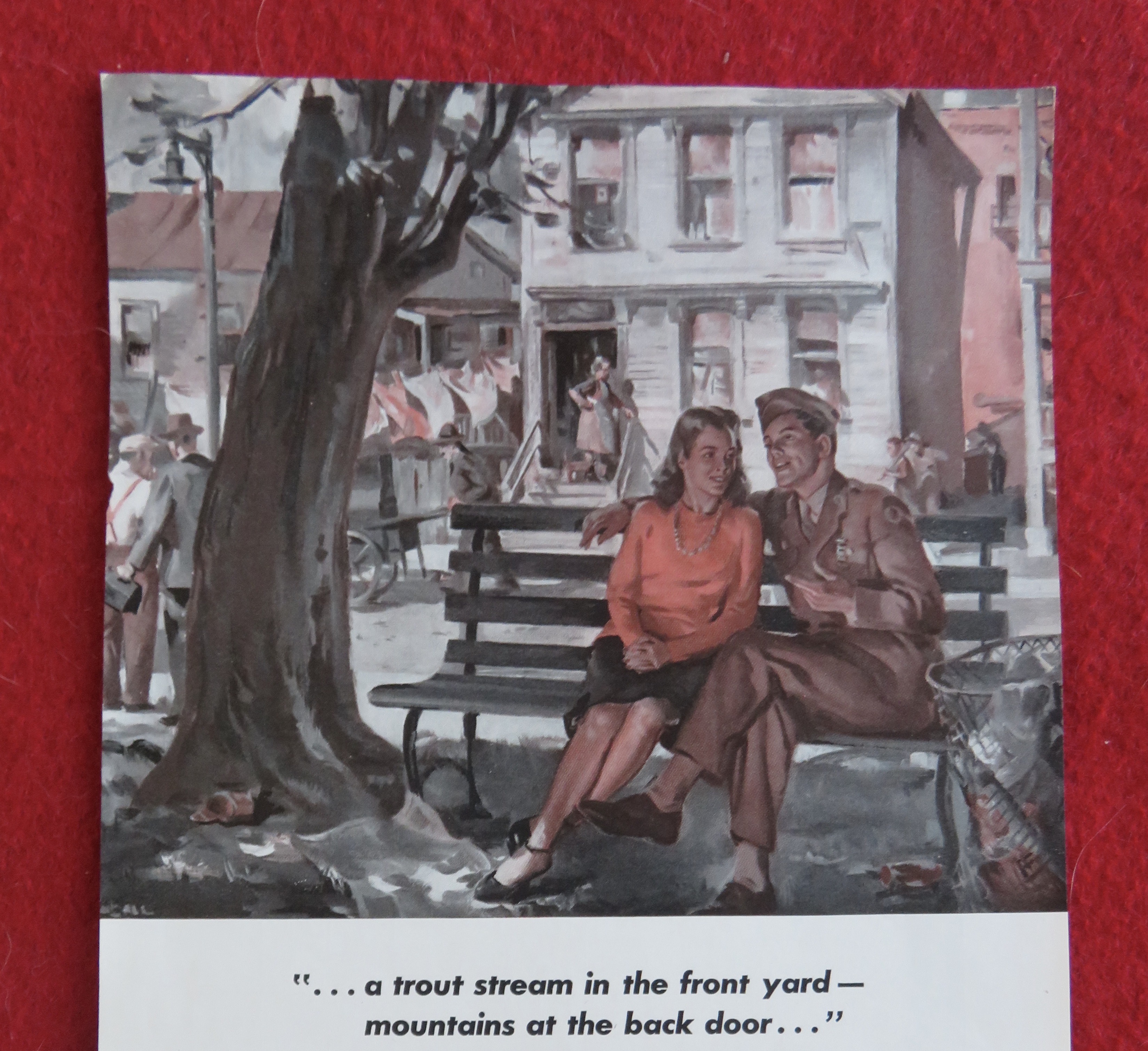 1944 The Milwaukee Road with Soldier Sitting with Woman