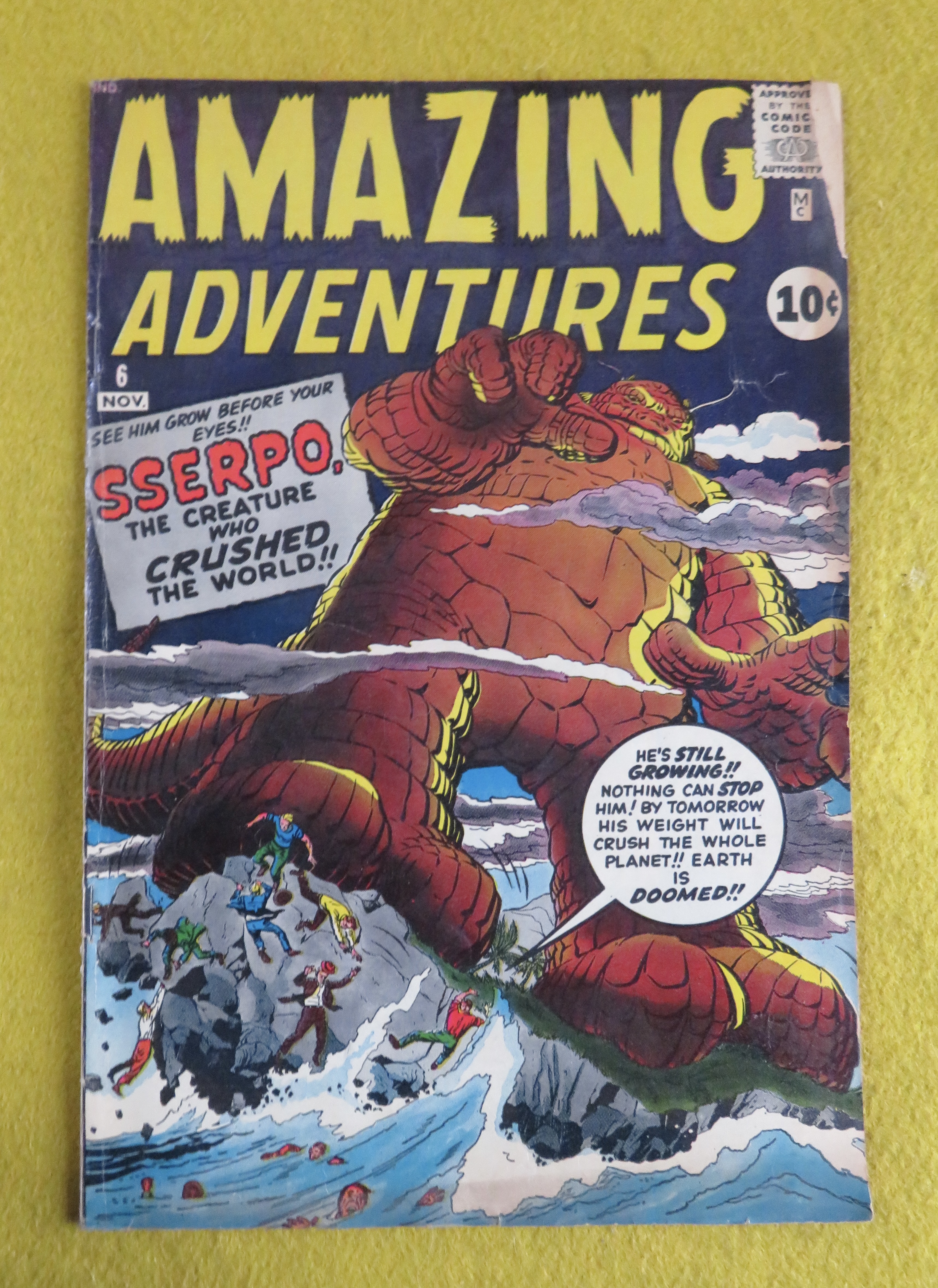 Amazing Adventures Comic November 1961 Sserpo