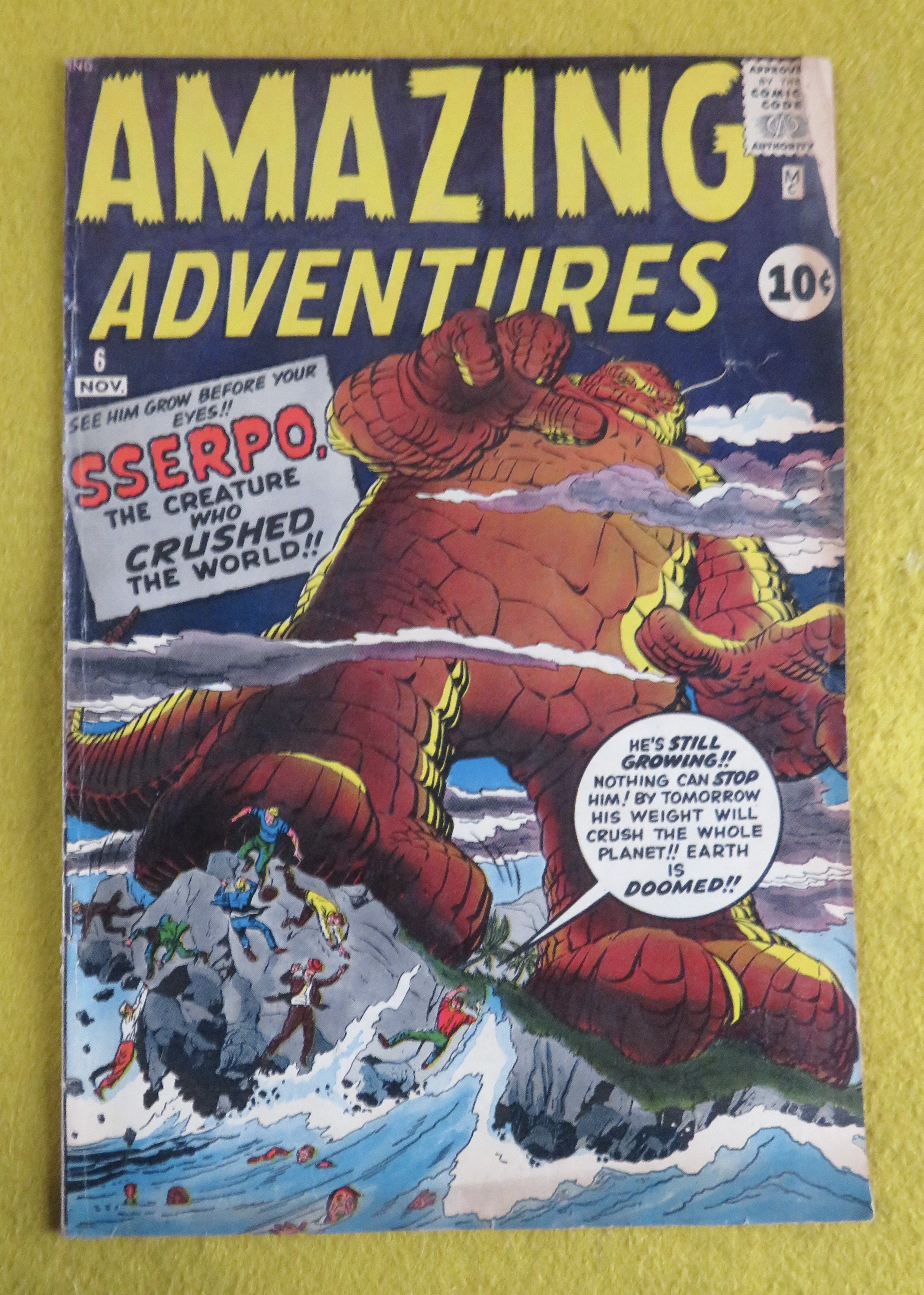 Amazing Adventures Comic November 1961 Sserpo