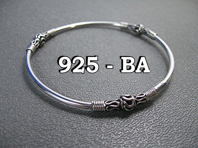 3 Sterling Silver Bangle Bali Bracelets