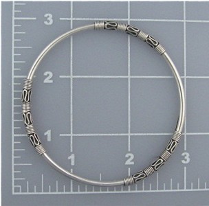 3 Sterling Silver Bangle Bali Bracelets