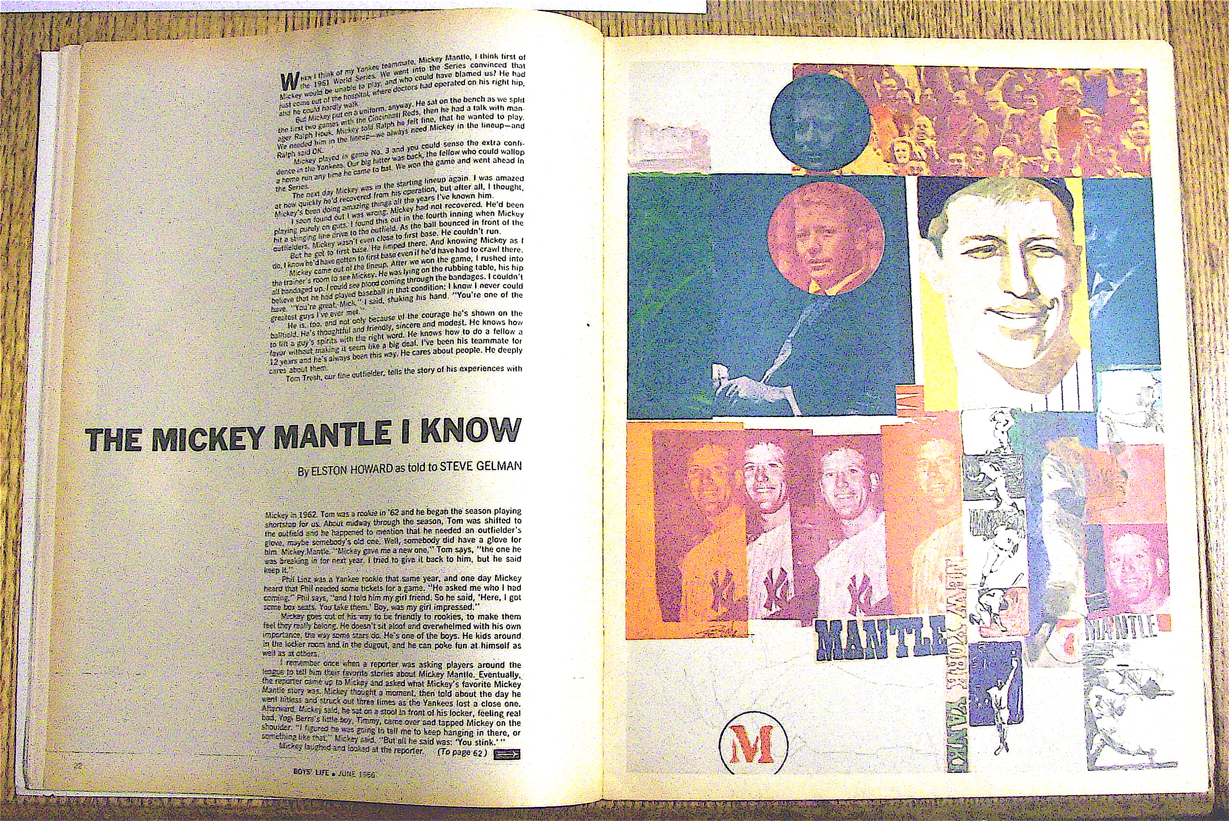 Boys Life Magazine-June 1966-The Mickey Mantle I Know