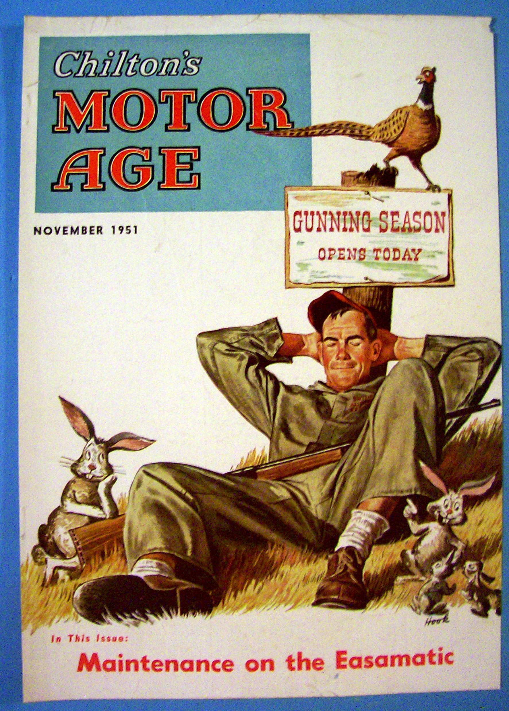 Motor Age Magazine Cover-November 1951-Hook