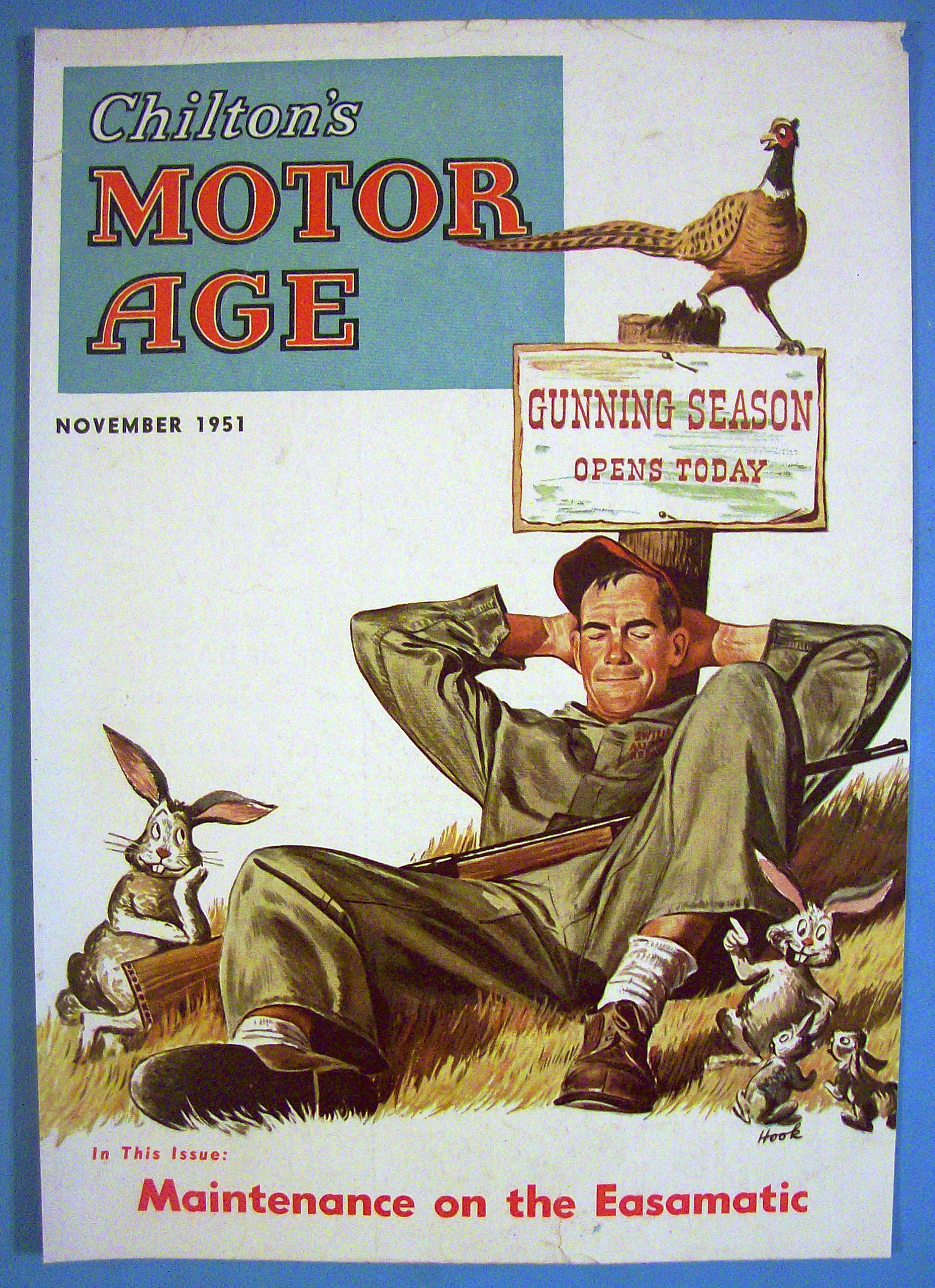 Motor Age Magazine Cover-November 1951-Hook