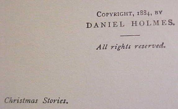 Christmas Stories Mary Holmes 1884