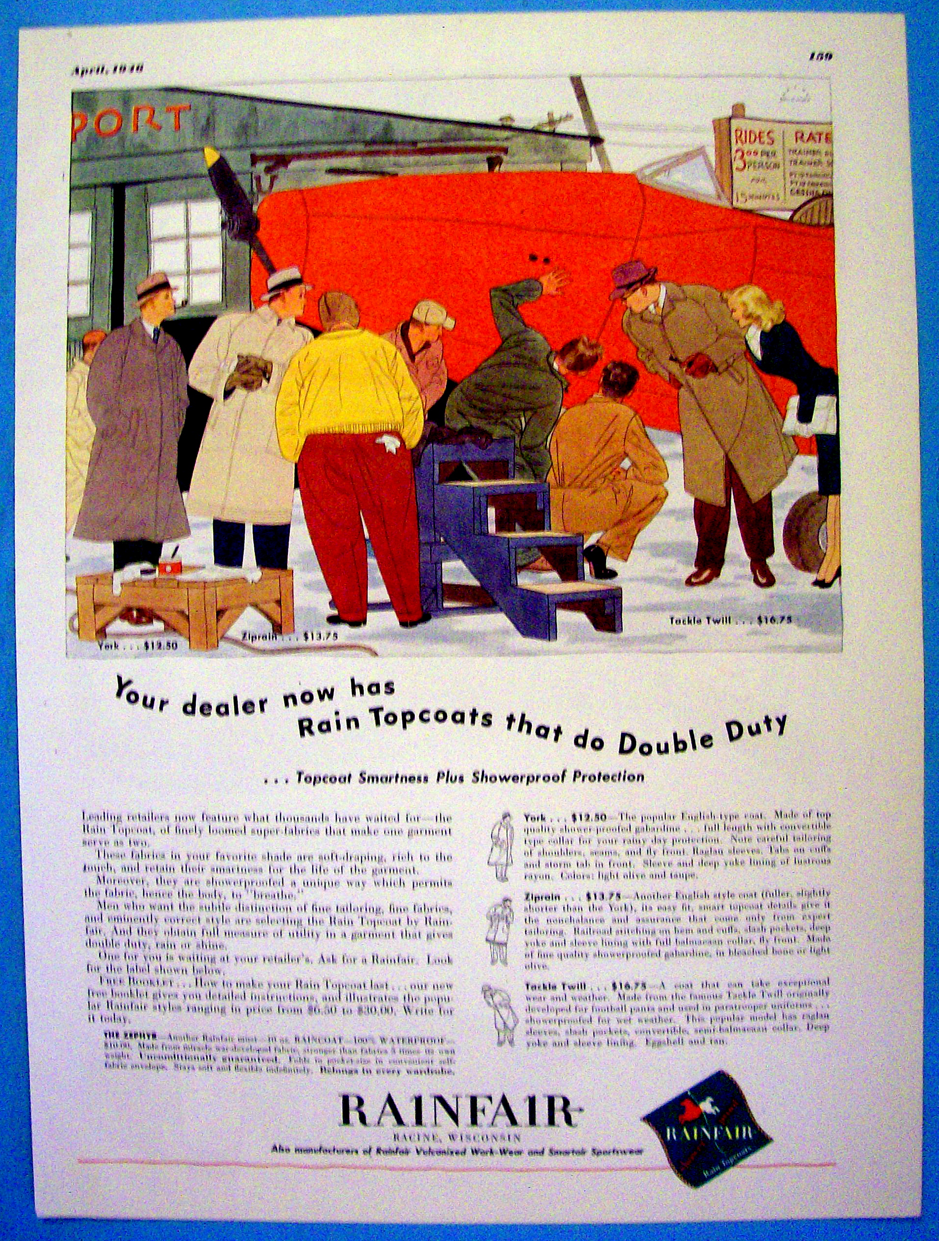1946 Rainfair with Rain Top Coats