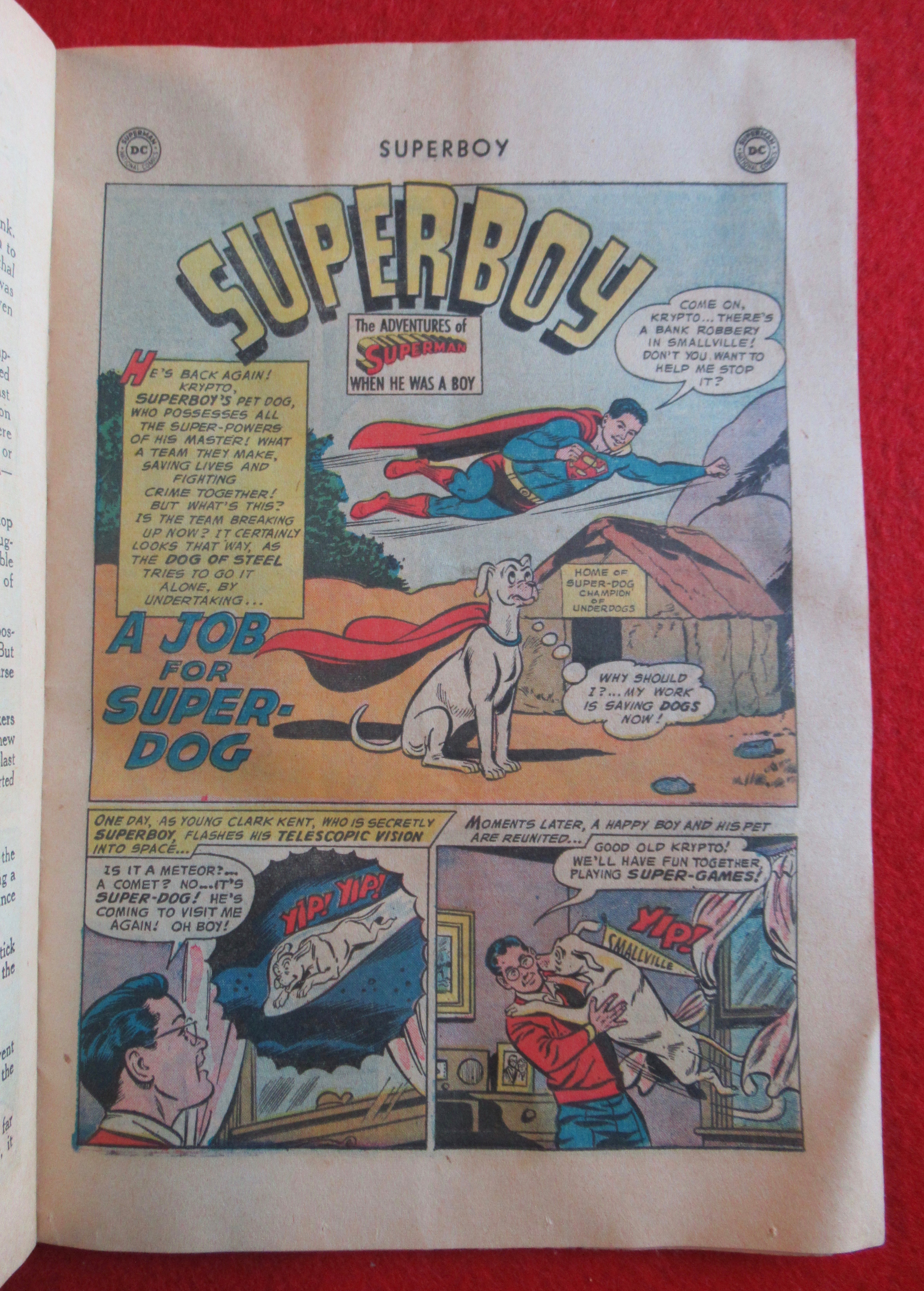 Superboy Comics April 1957 Another Krypto Adventure