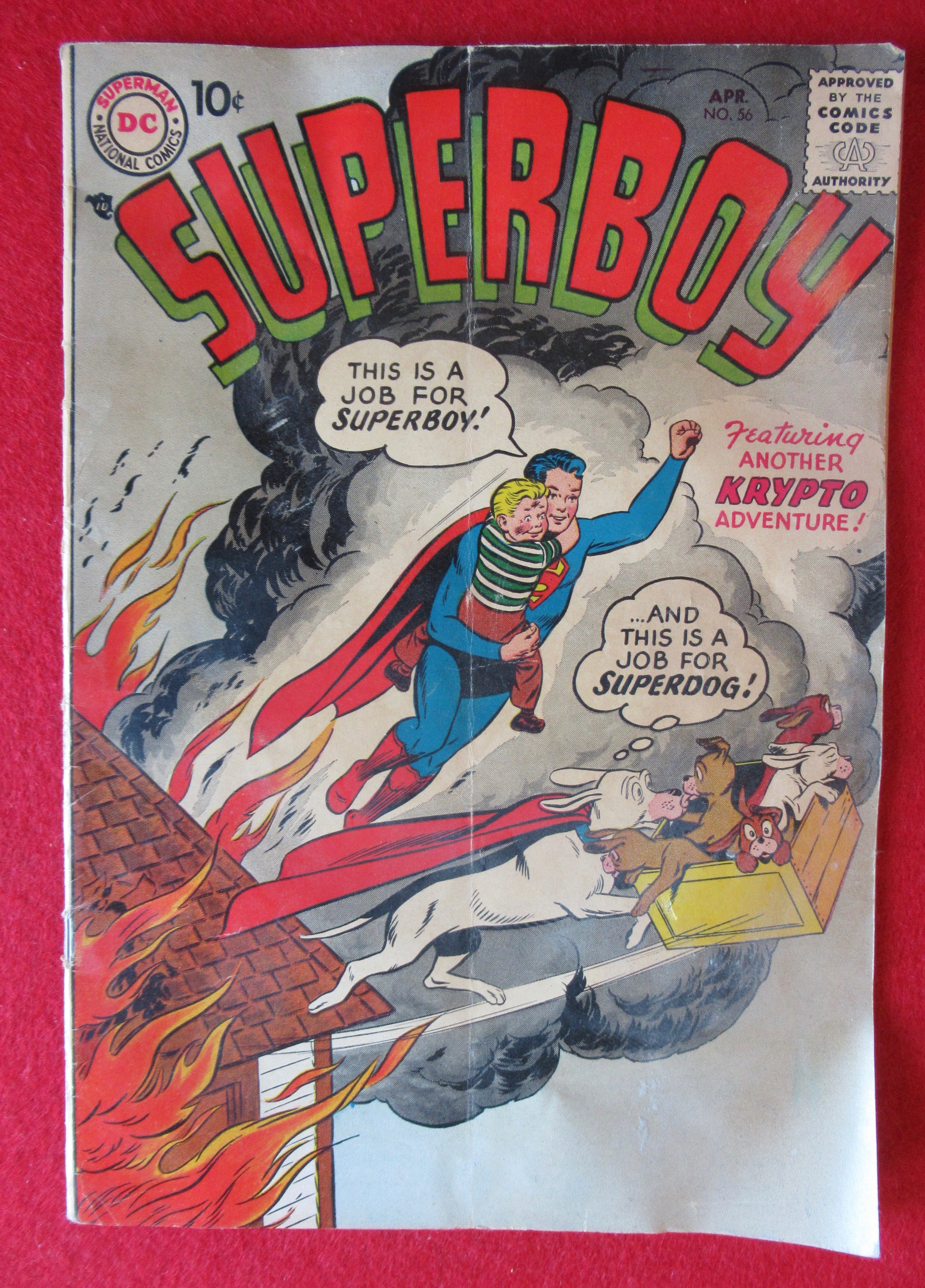 Superboy Comics April 1957 Another Krypto Adventure