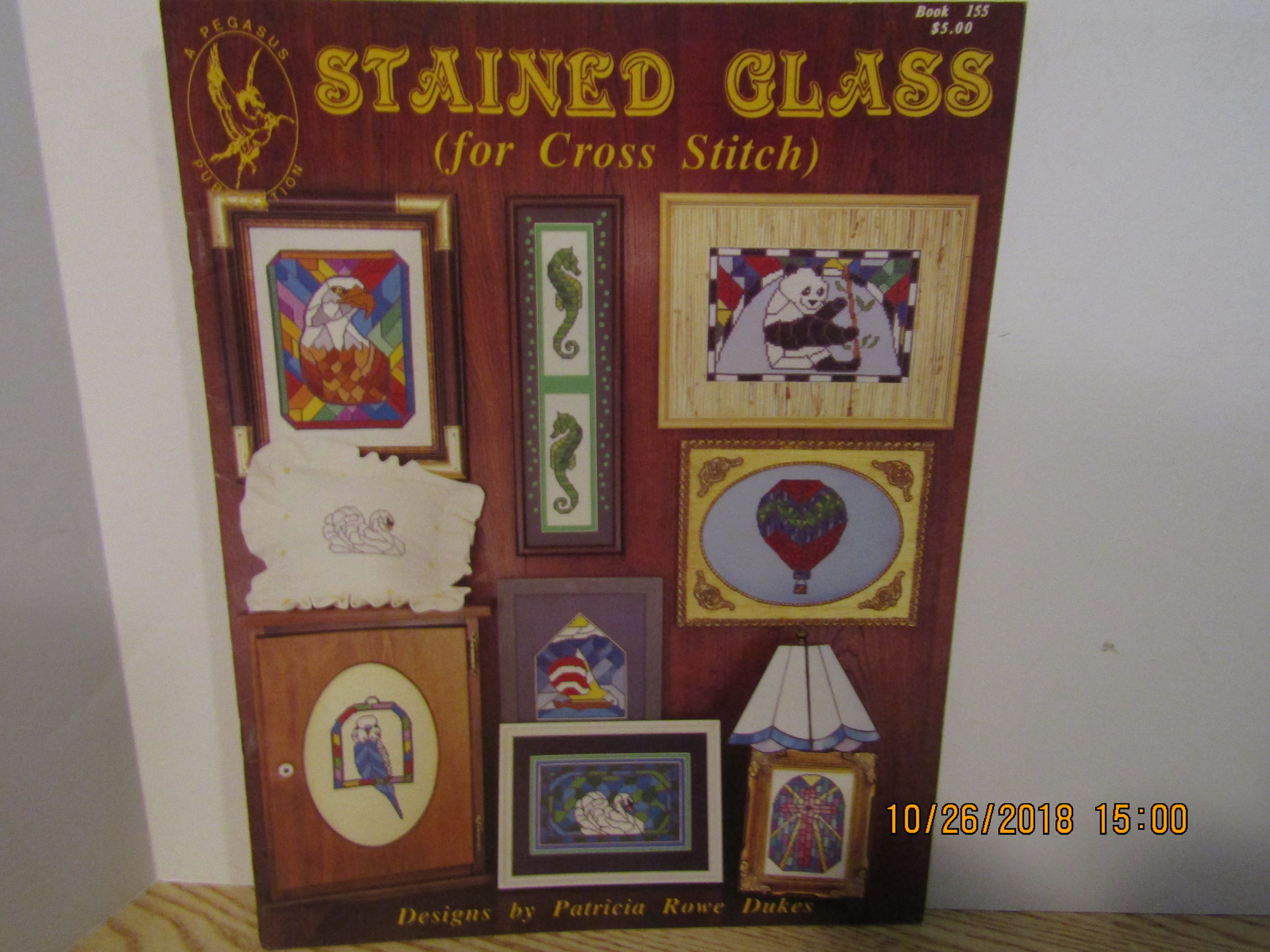 Pegasus Cross Stitch Book Stained Glass #155