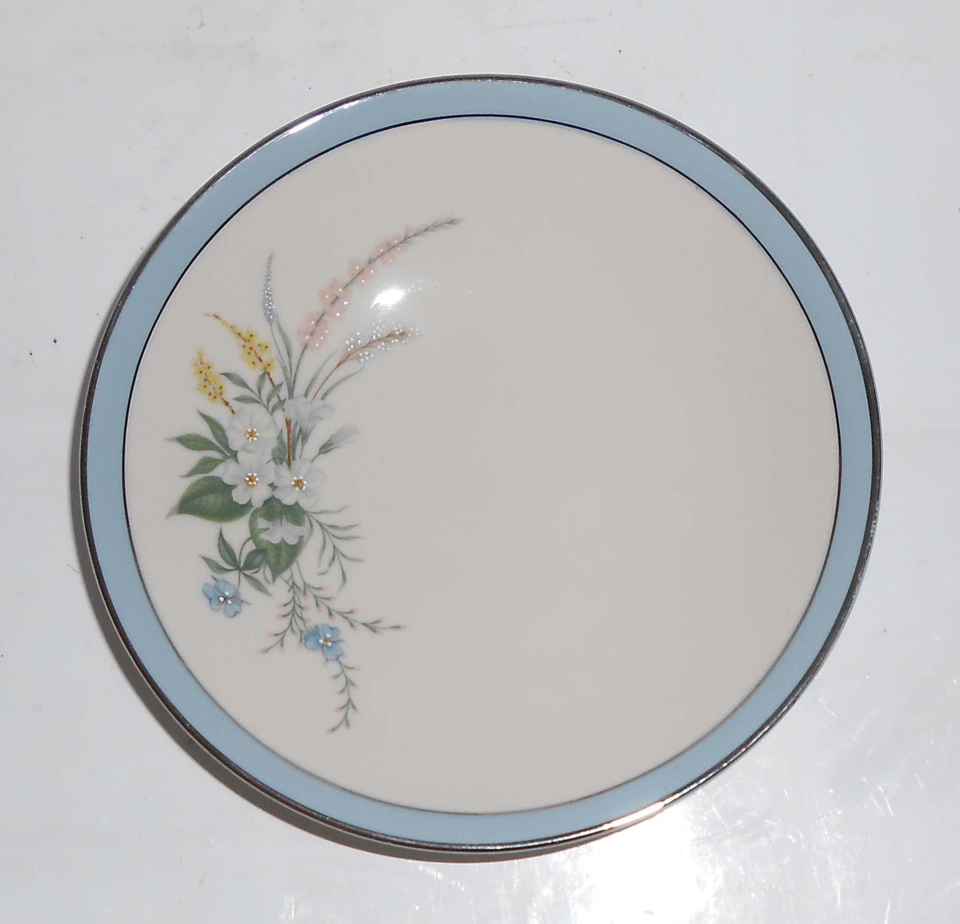 Flintridge China Platinum True Love Strata Blue Fruit B