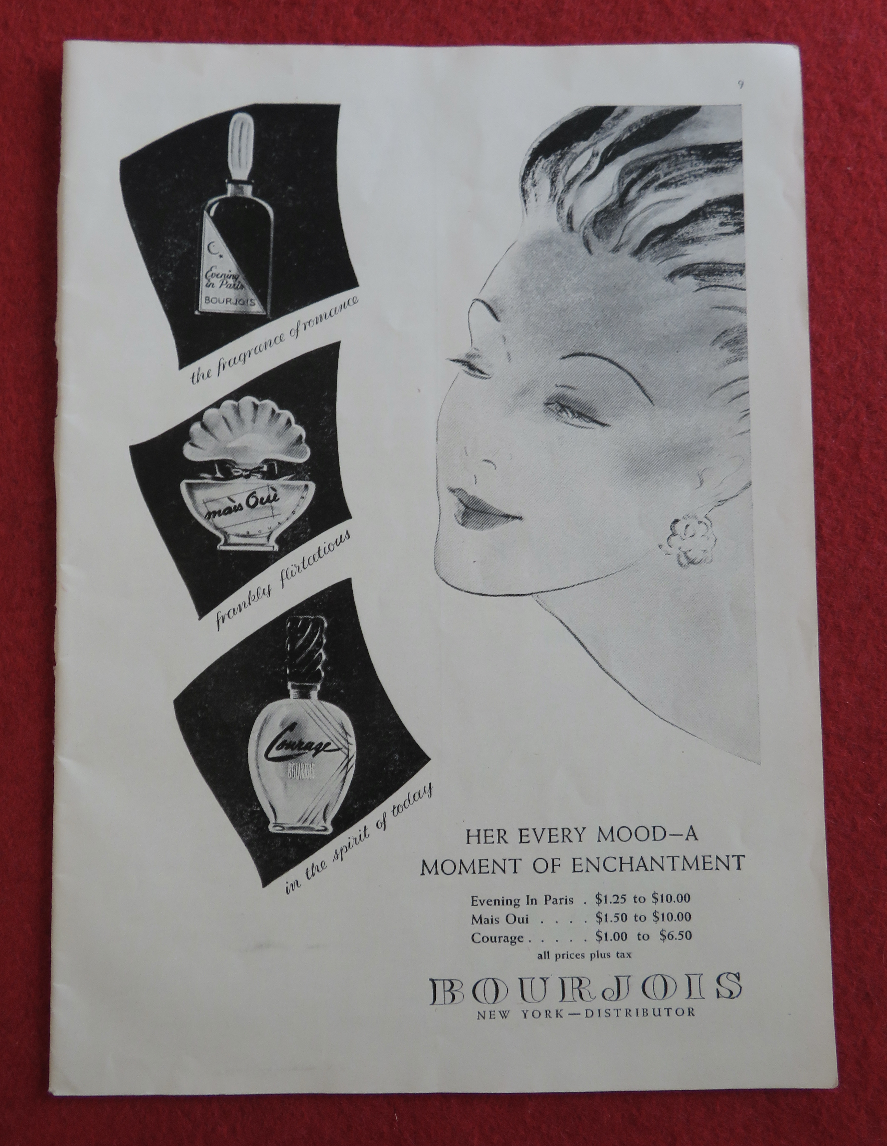 1944 Bourjois Perfumes with Different Perfumes