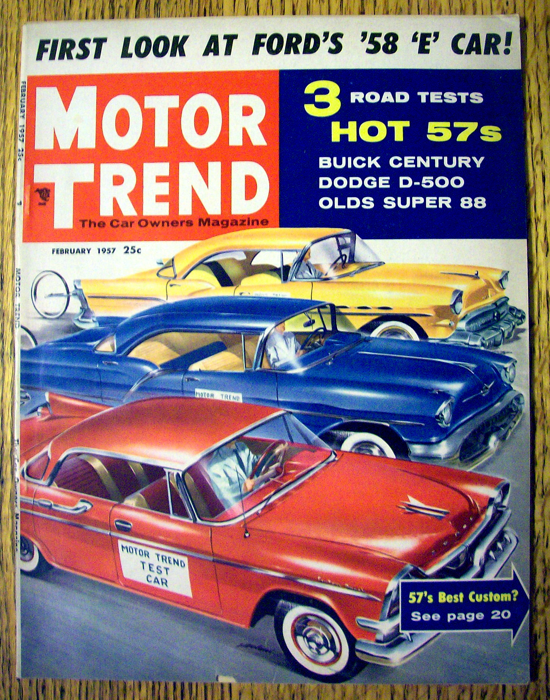 Motor Trend Magazine February 1957 Hot 1957s