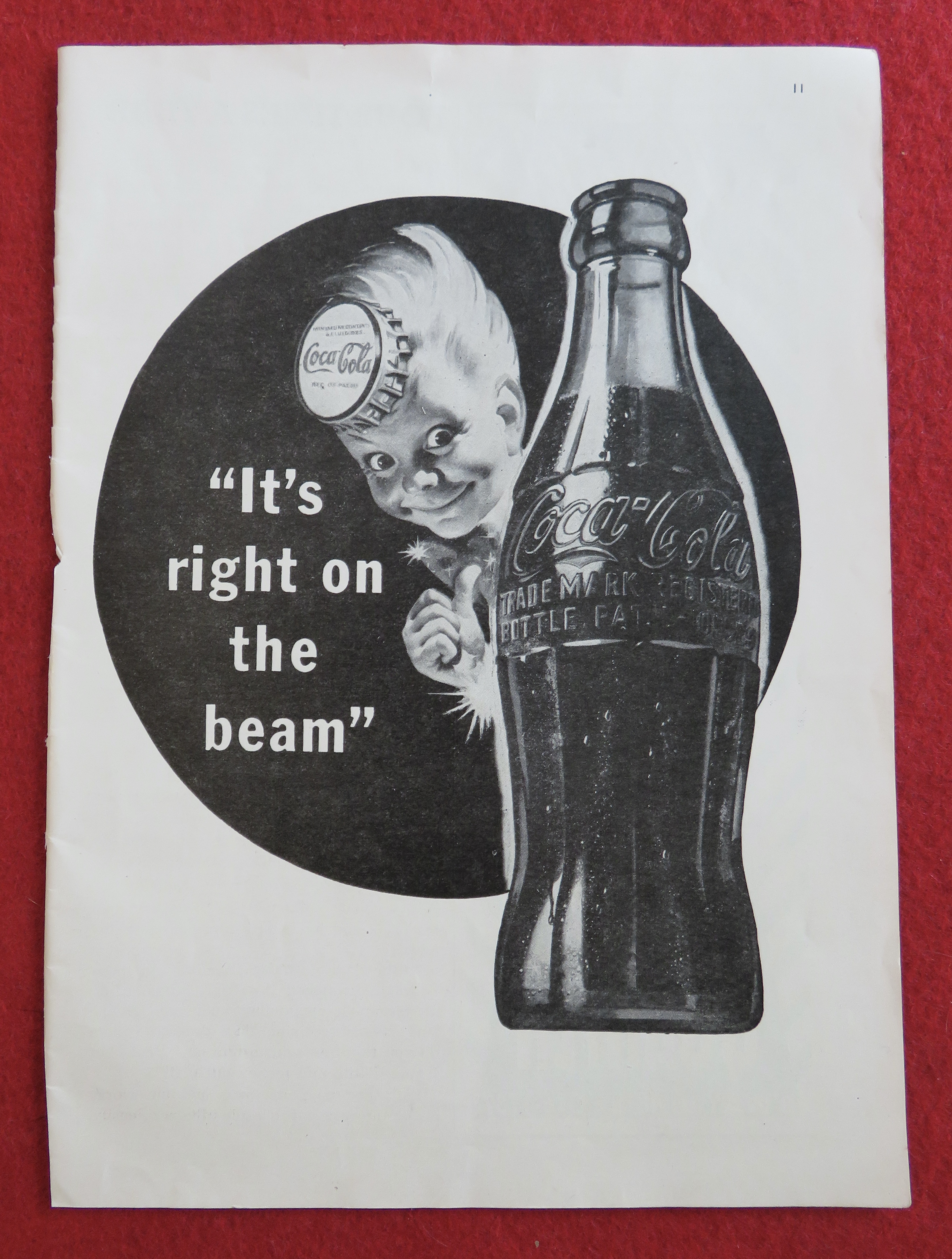 1944 Coca Cola (Coke) with Face Wearing Bottle Cap