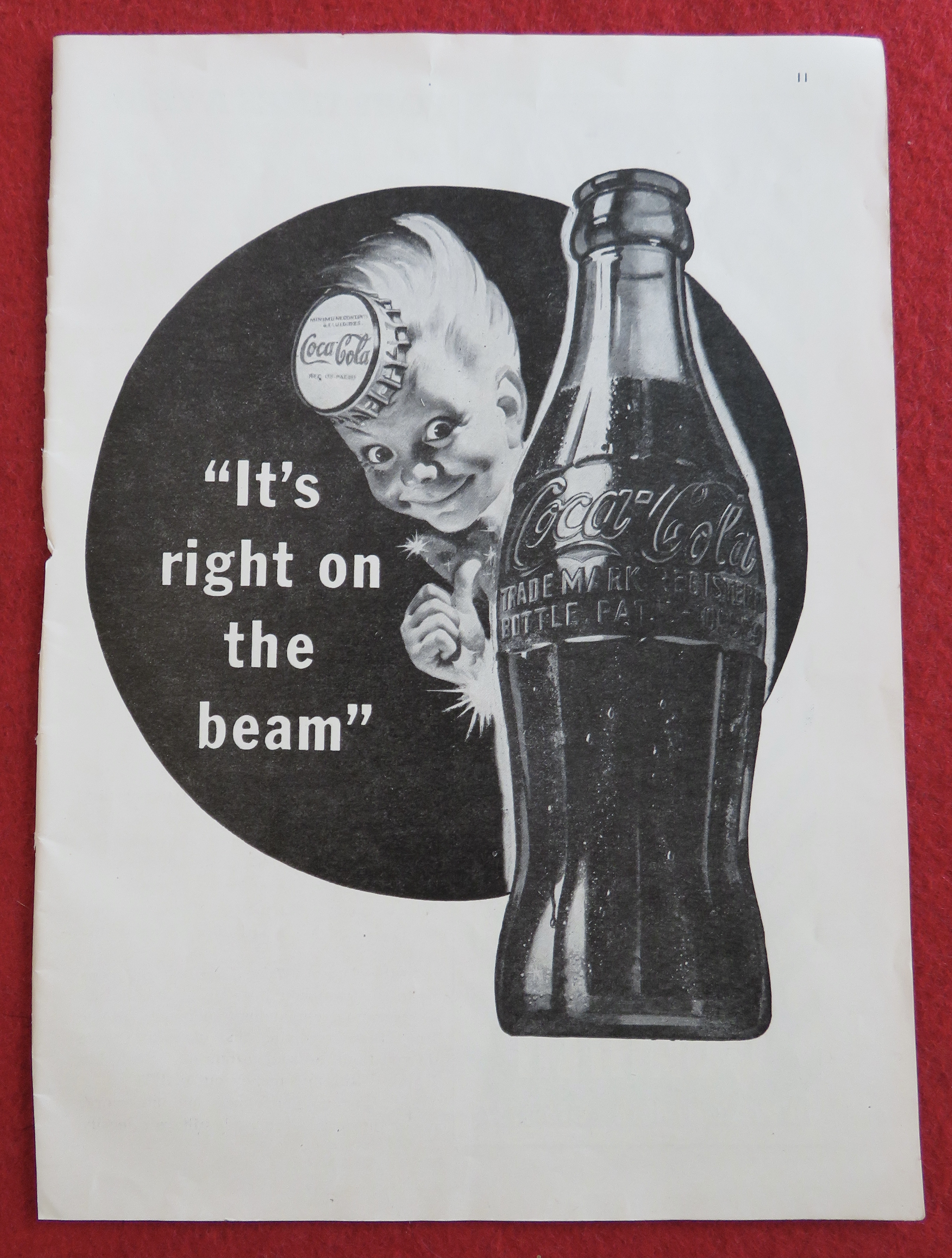 1944 Coca Cola (Coke) with Face Wearing Bottle Cap