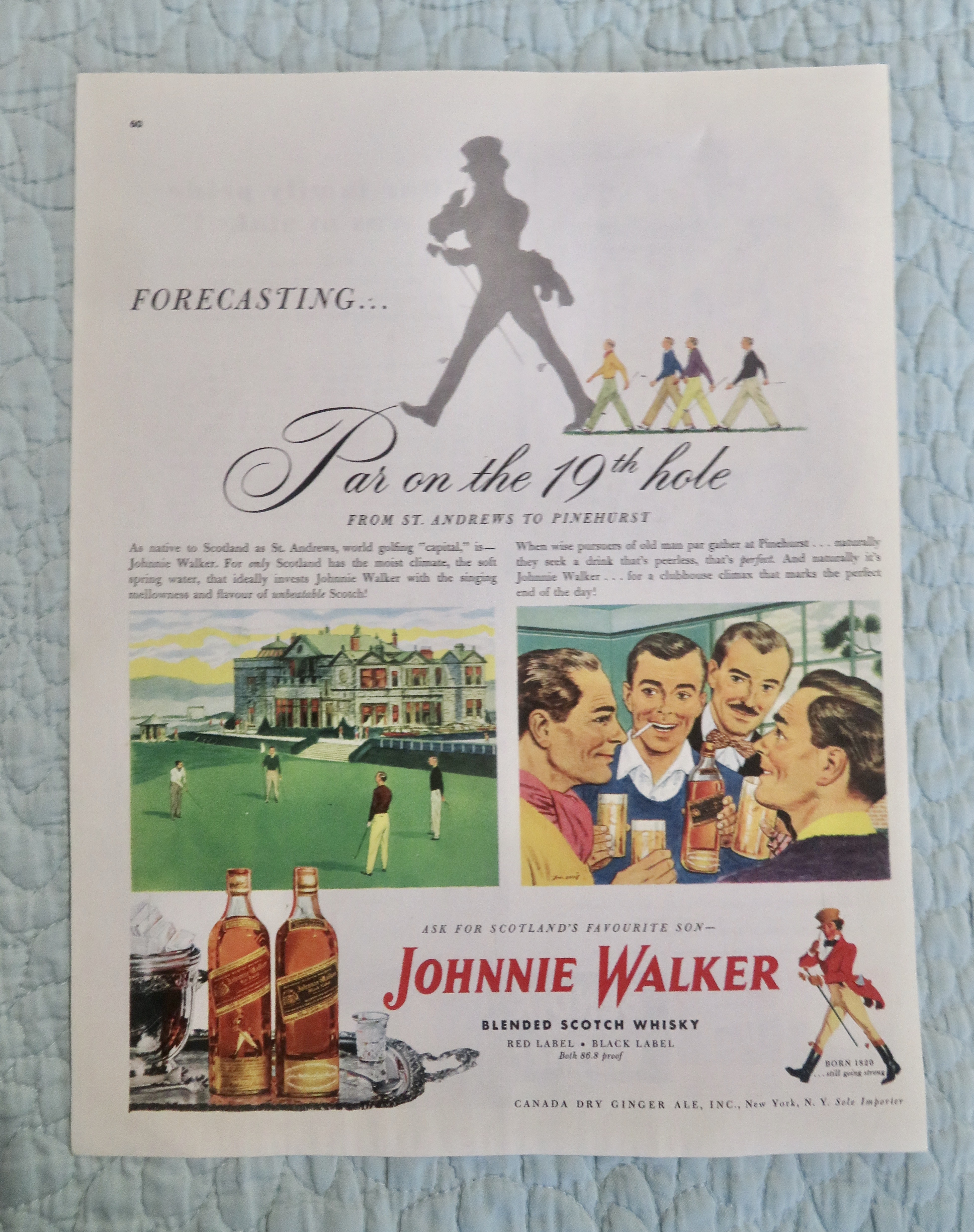 1948 Johnnie Walker Whiskey with Par On The 19th Hole