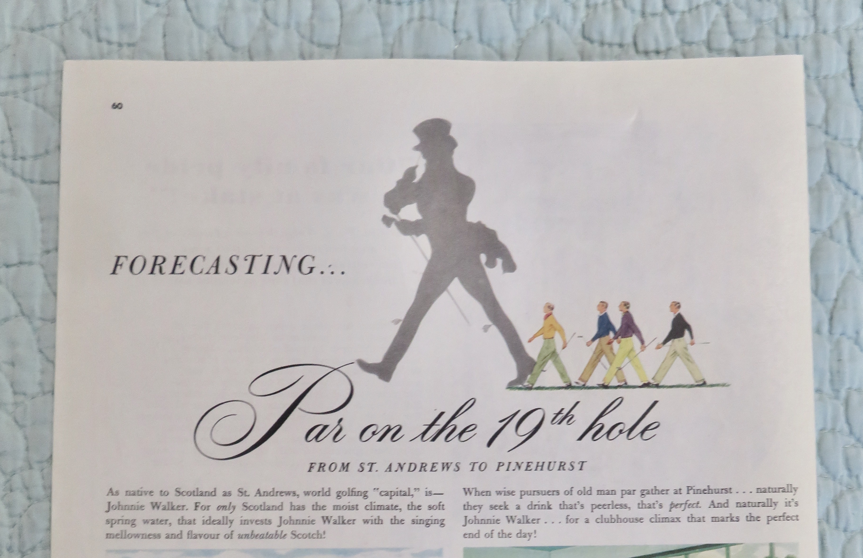 1948 Johnnie Walker Whiskey with Par On The 19th Hole