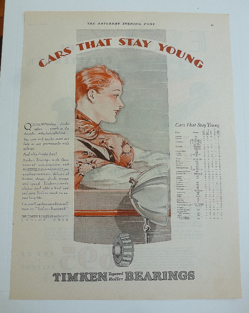 1929 Timken Bearings With Woman Driving