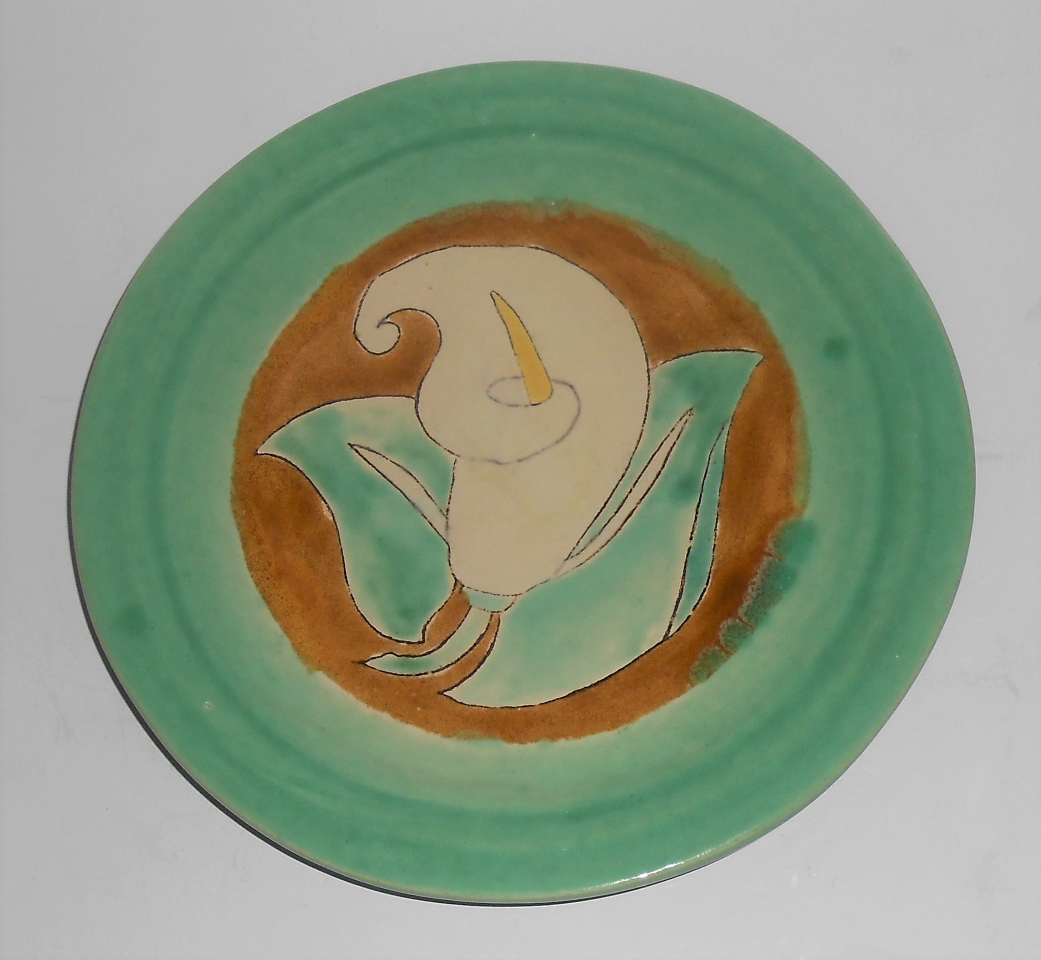 San Jose Art Pottery Calla Lily Plate