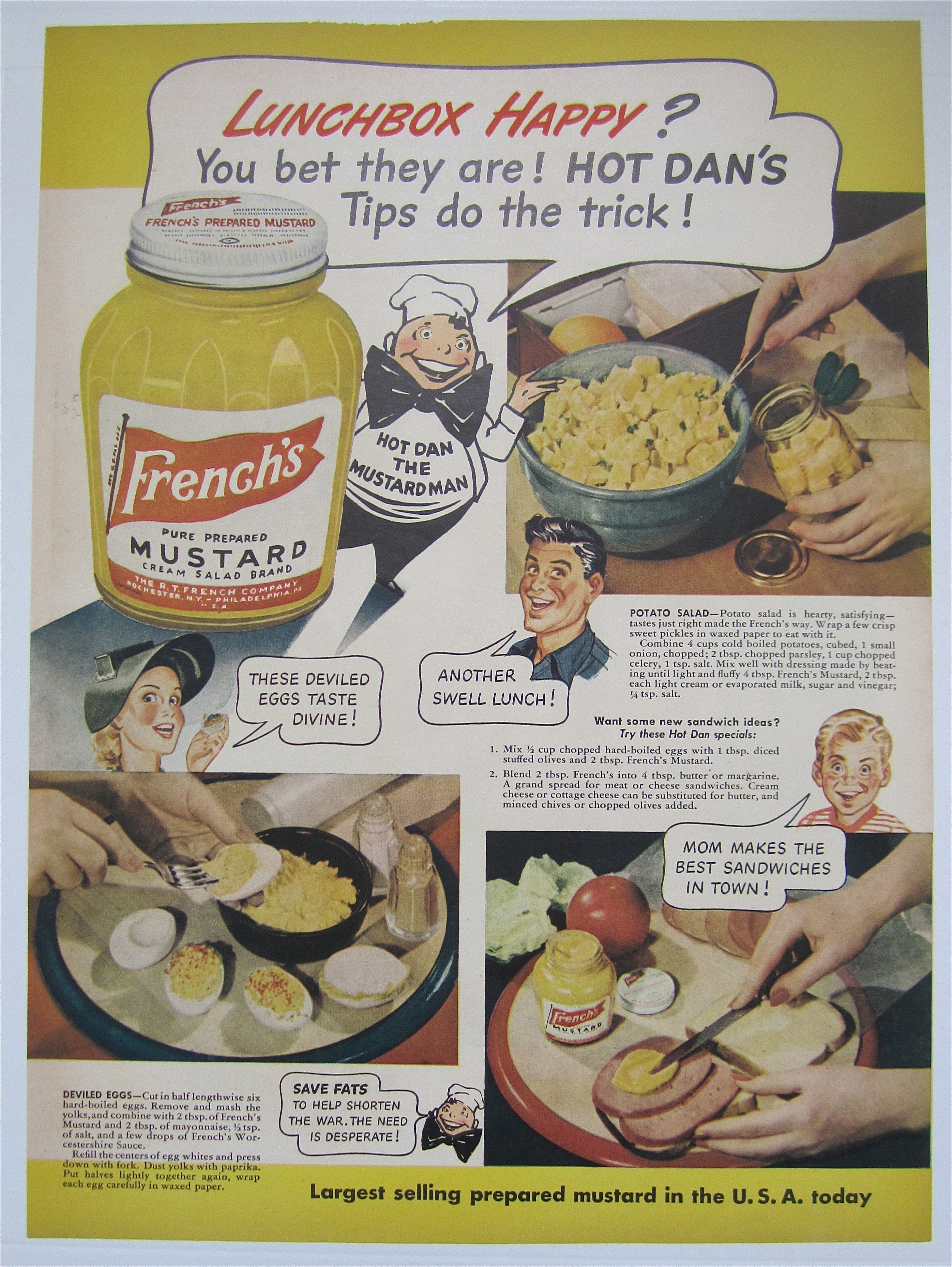 1944 French's Mustard with Hot Dan The Mustard Man
