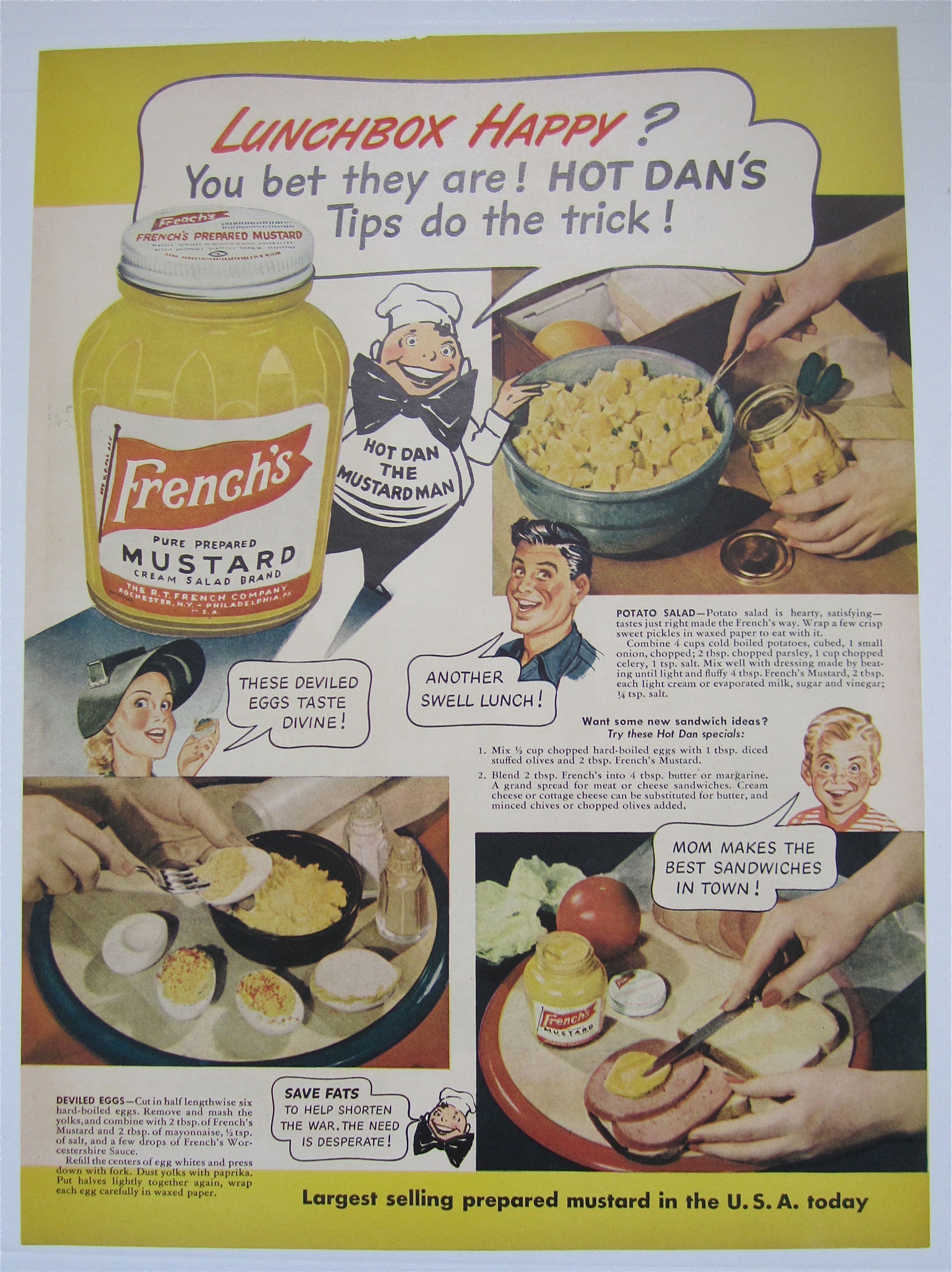 1944 French's Mustard with Hot Dan The Mustard Man