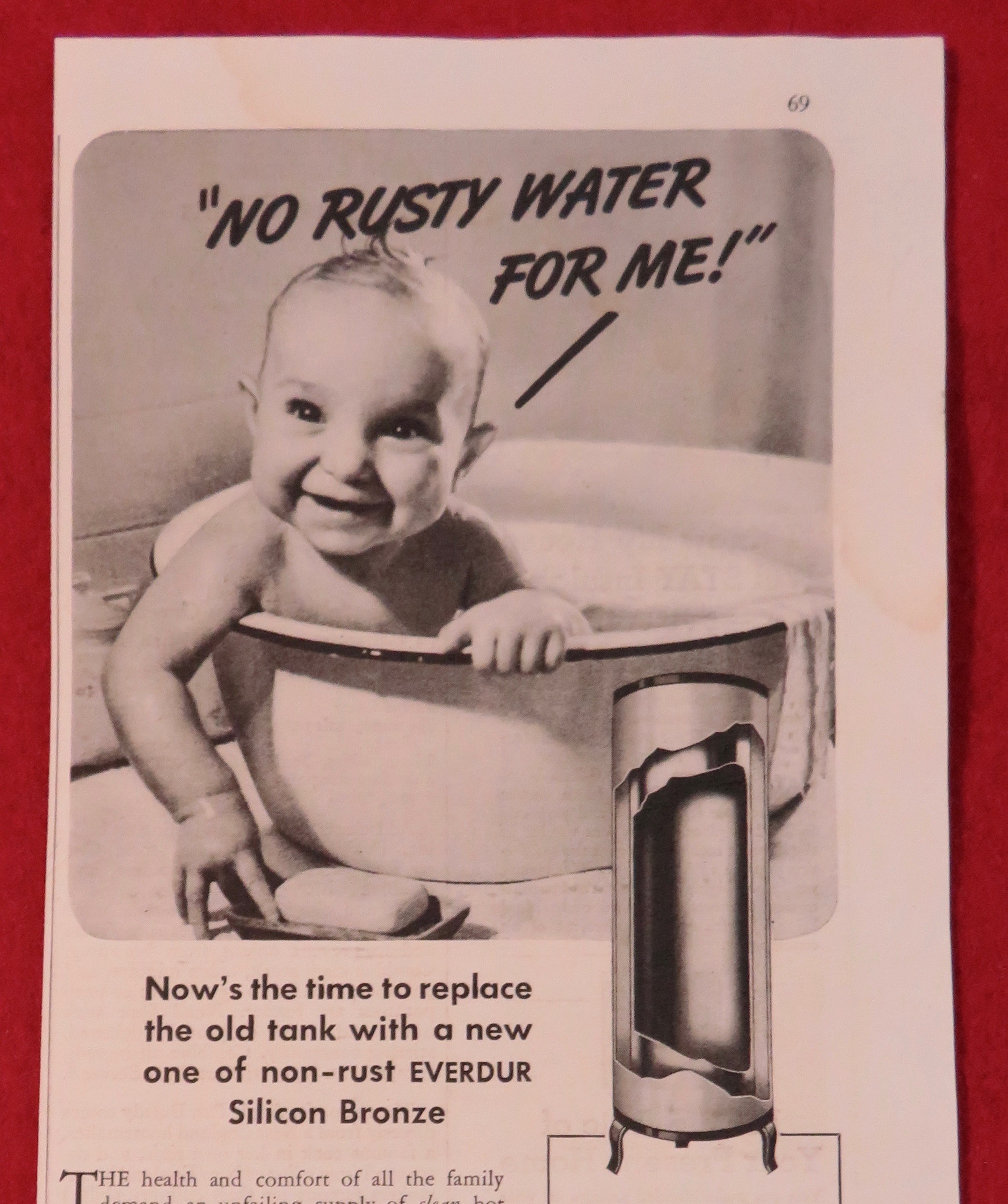 1937 Everdur Metal with Baby In A Metal Tub