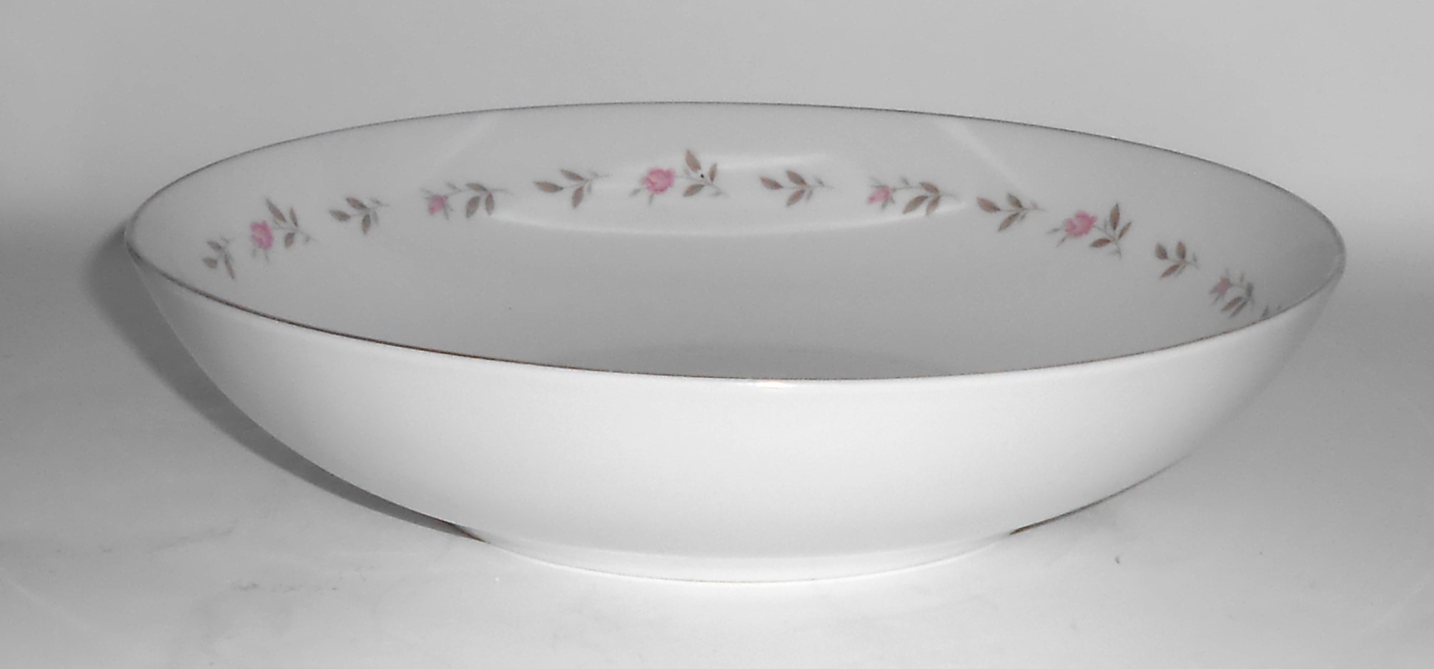 Mikasa China Platinum Band #8353 Rose Delight Vegetable
